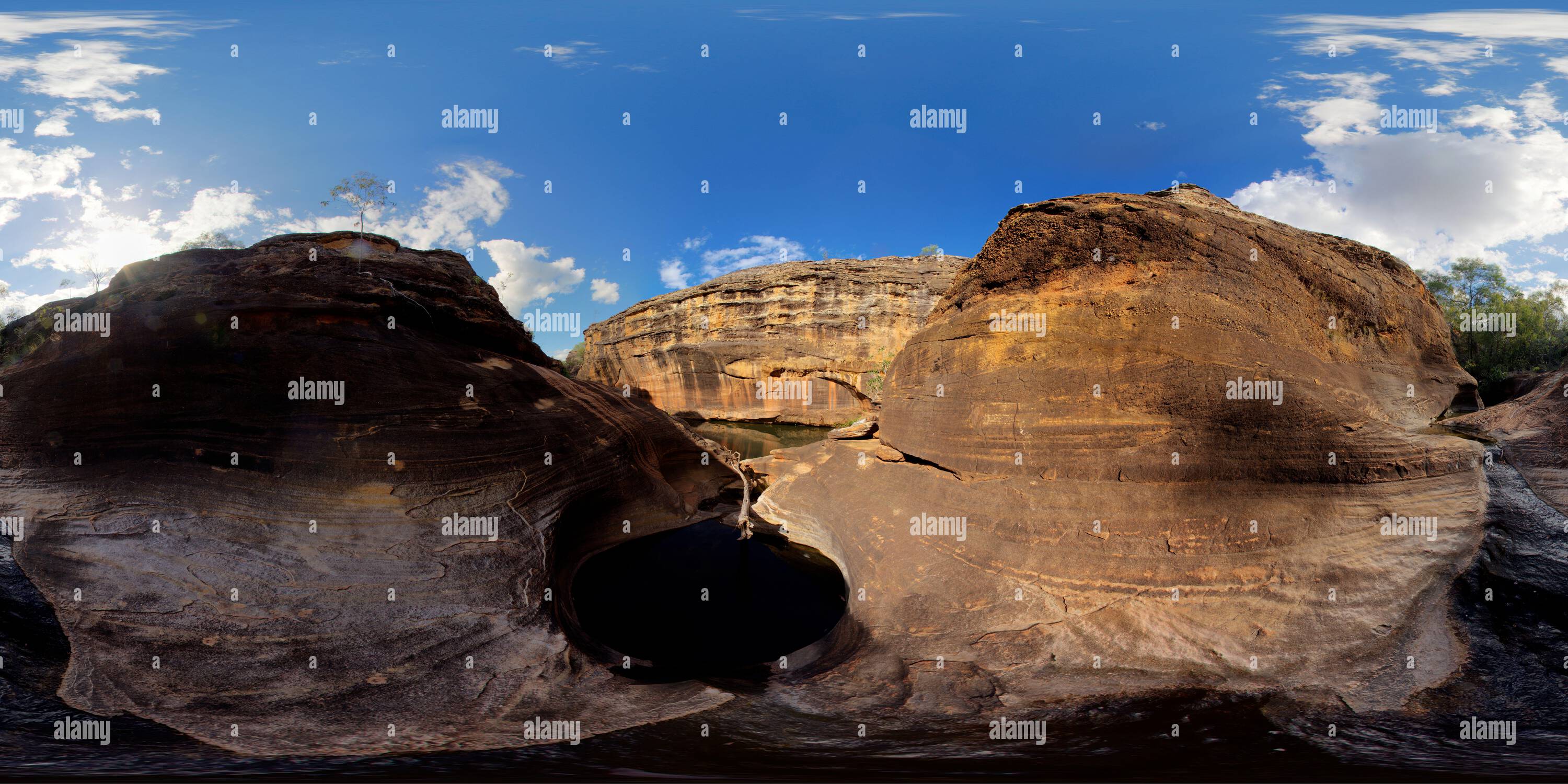 360 Grad Panorama Ansicht von Panorama der Cobbold Gorge bei Forsayth im Gulf Country von Queensland Australien