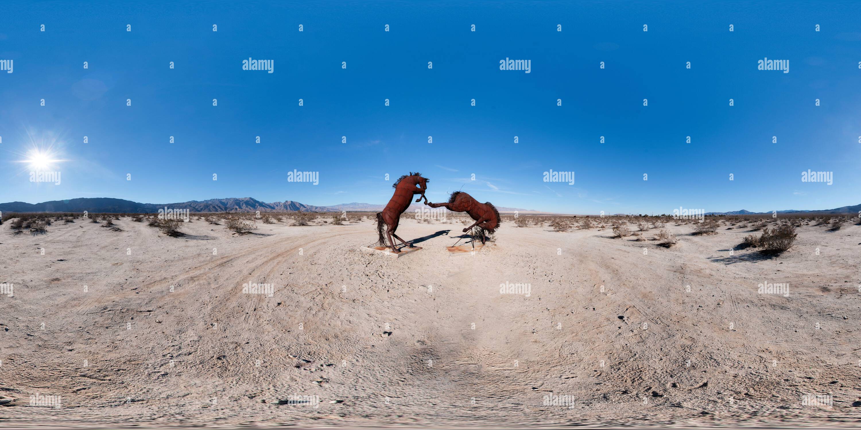 360 Grad Panorama Ansicht von Borrego Springs Skulptur