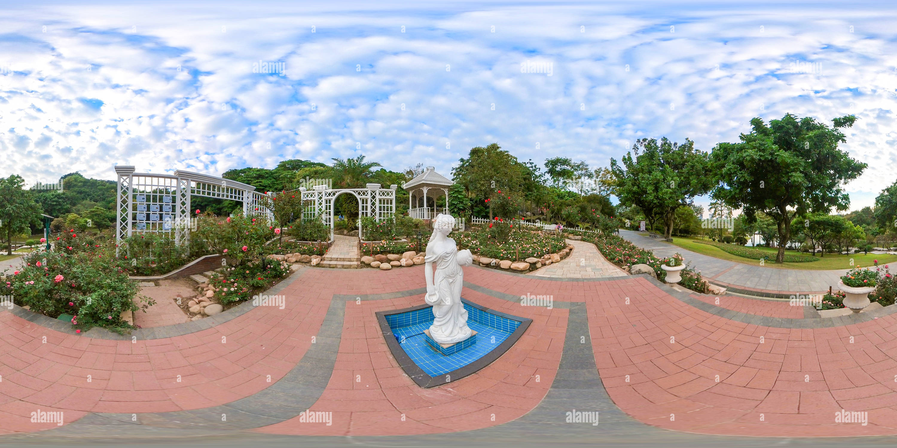 360 Grad Panorama Ansicht von Die Rose garden1