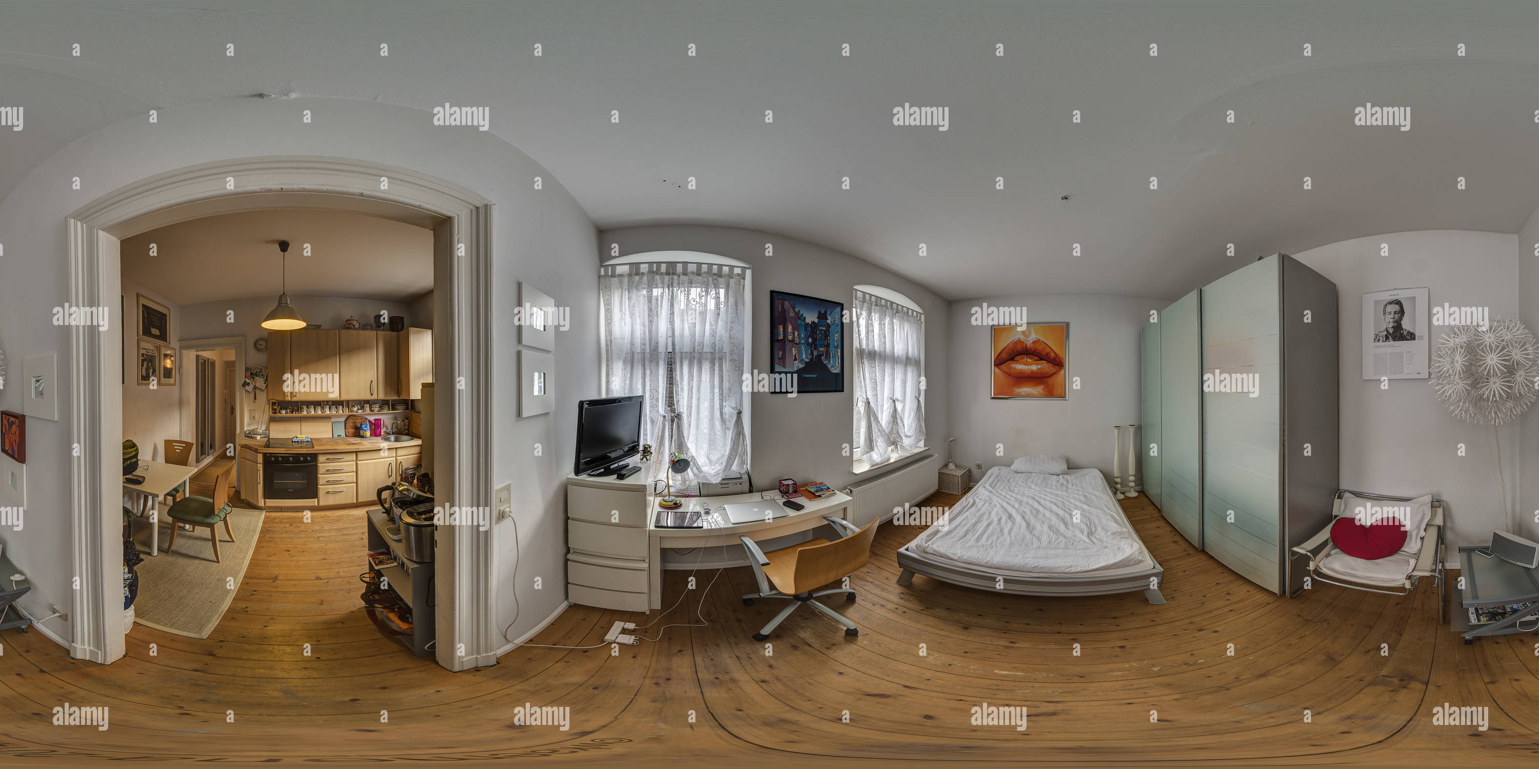 360 Grad Panorama Ansicht von Wohnung in Köln