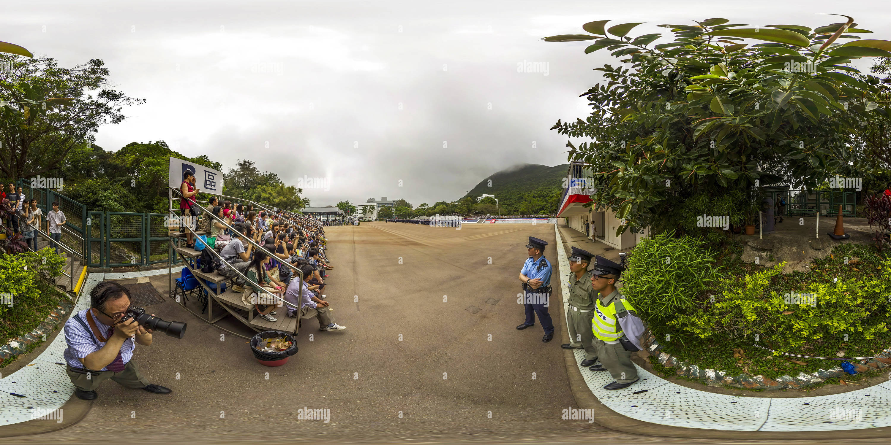 360 Grad Panorama Ansicht von Hong Kong Police College (黃竹坑警察學院), Wong Chuk Hang, HK