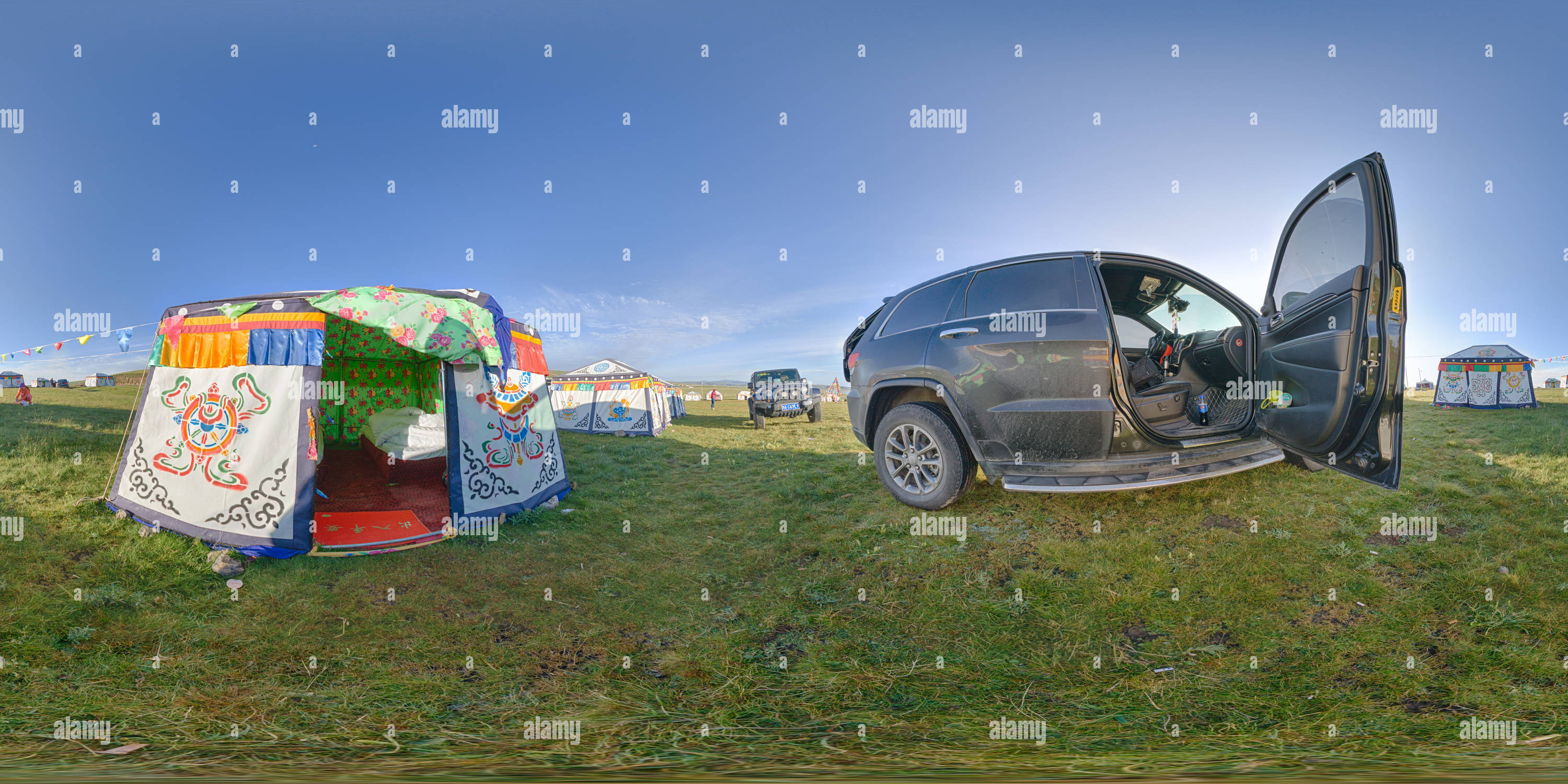 360 Grad Panorama Ansicht von 2015-08-06- Qinghai Lake