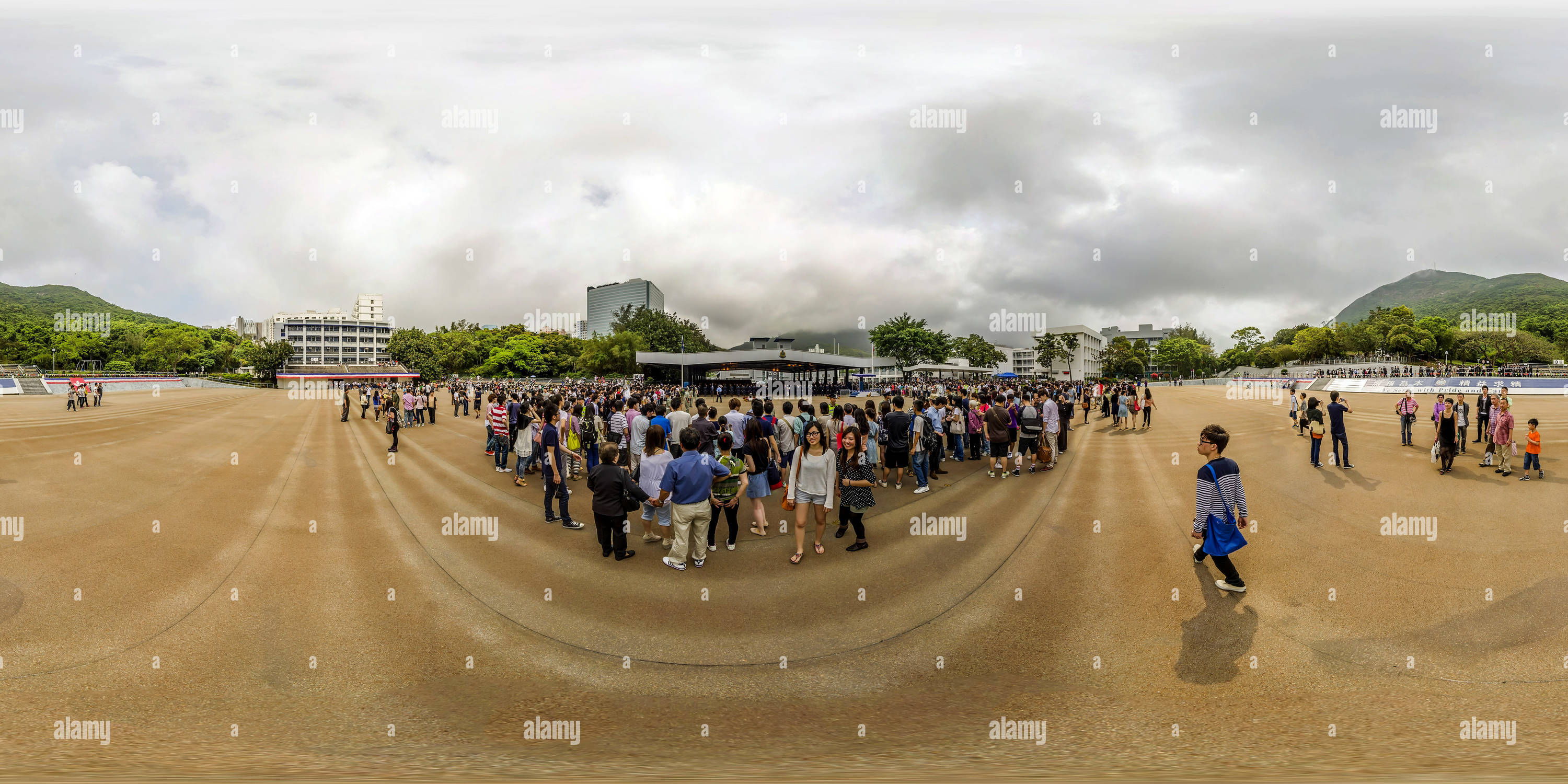 360 Grad Panorama Ansicht von Hong Kong Police College (黃竹坑警察學院), Wong Chuk Hang, HK