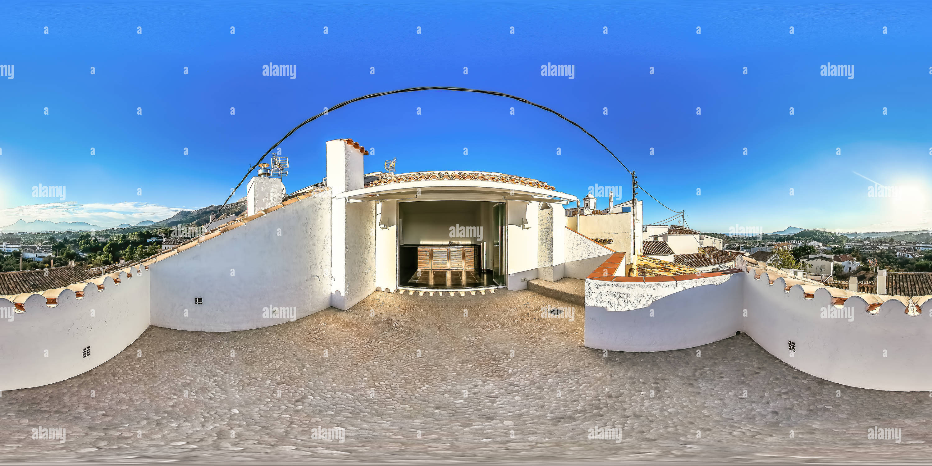 360 Grad Panorama Ansicht von Penthouse - Architekt Michael Karl Kayser - Villa Honda - Immobilien zu verkaufen in Altea La Vella