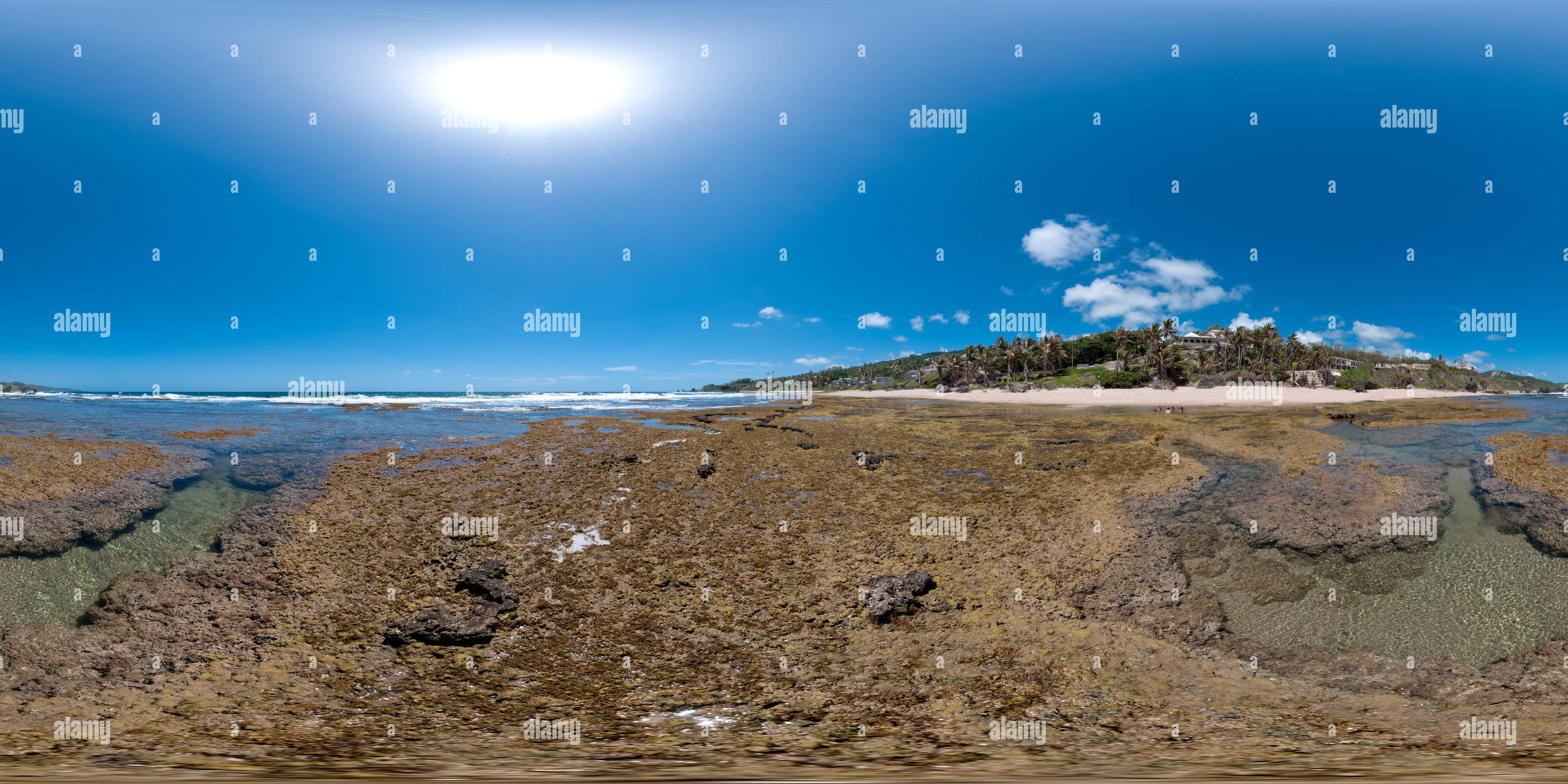 360 Grad Panorama Ansicht von Round House Bathsheba Beach