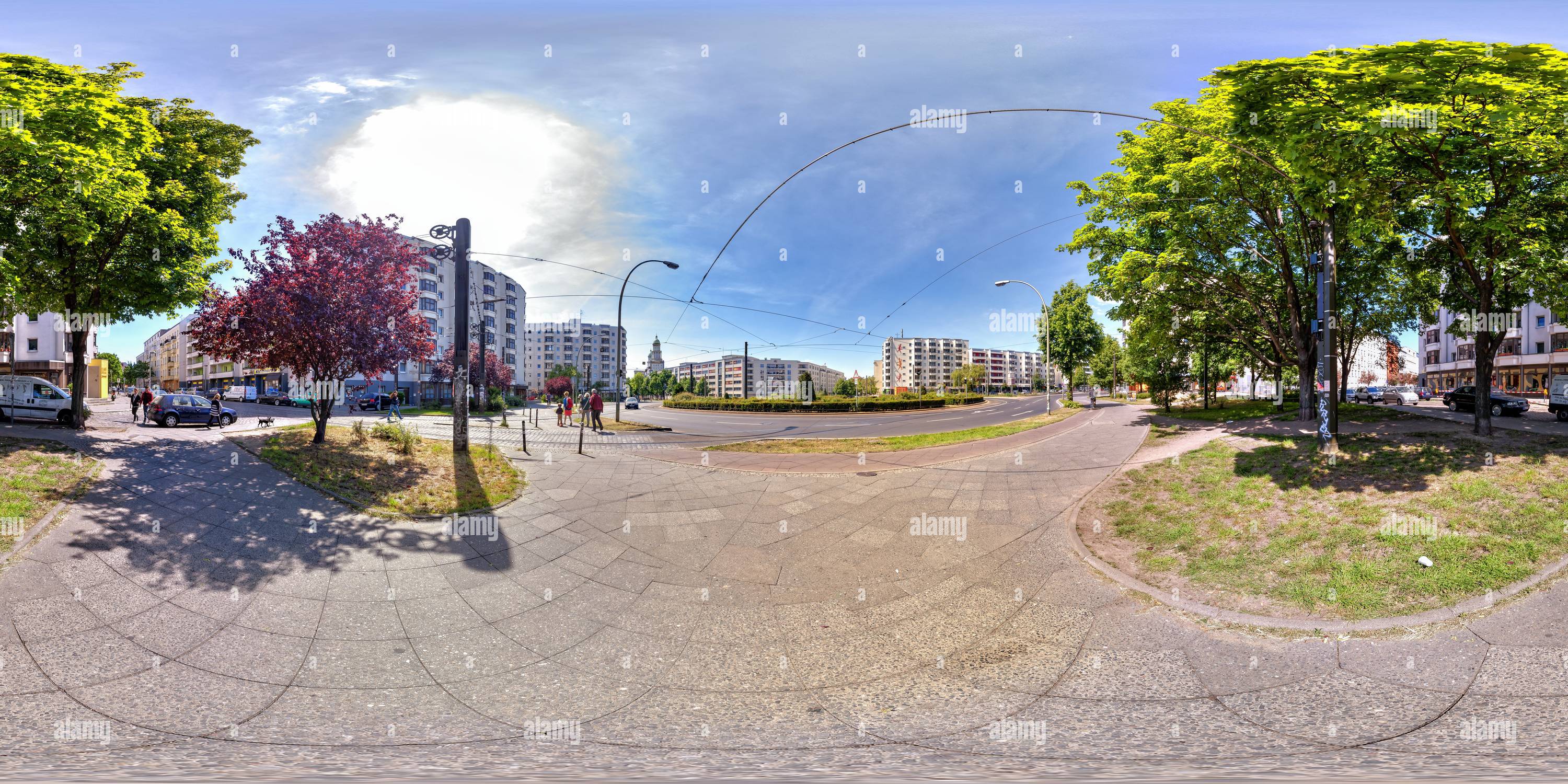 360 Grad Panorama Ansicht von Berlin Bersarinplatz