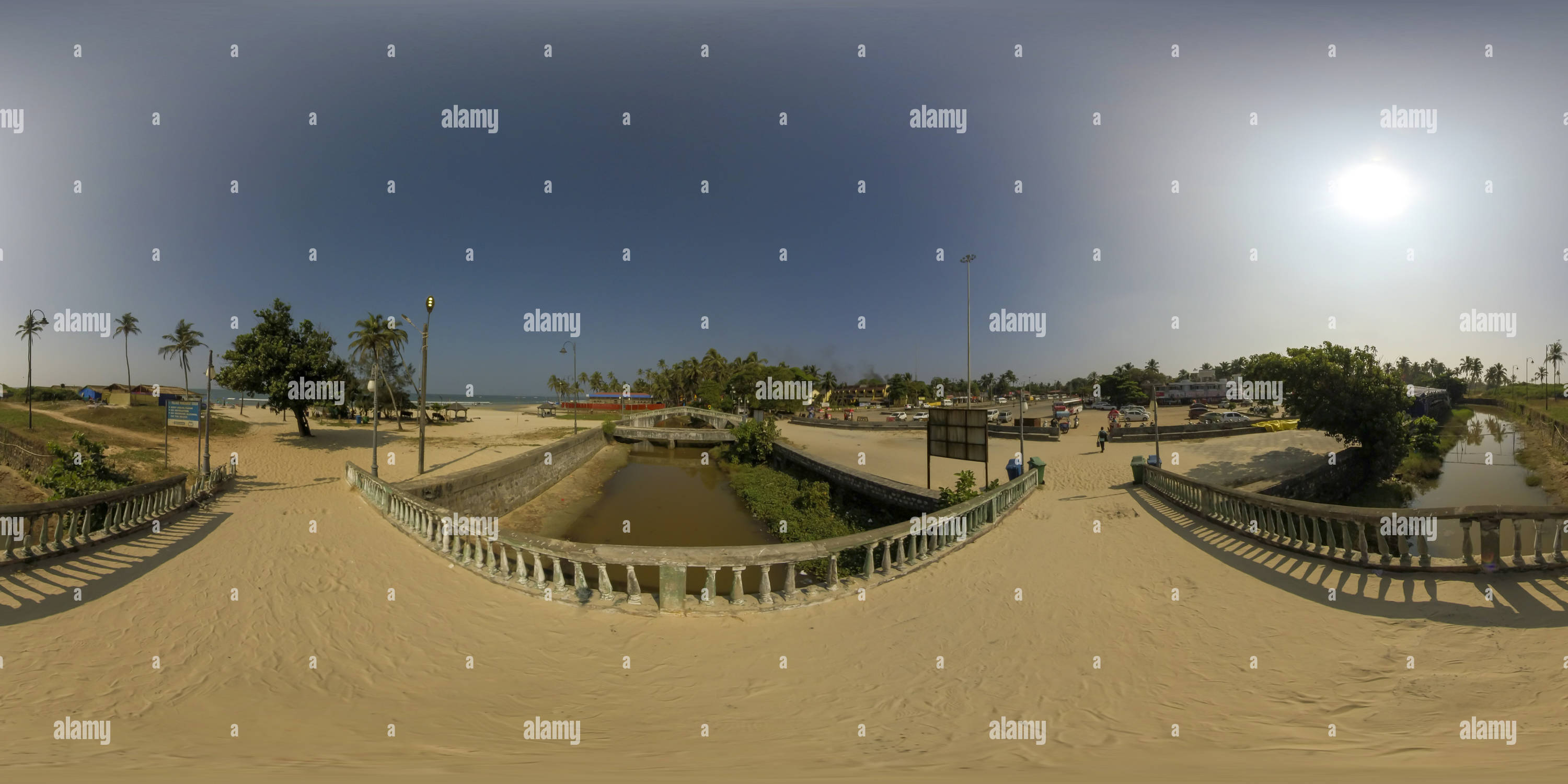 360 Grad Panorama Ansicht von Colva Beach South Goa