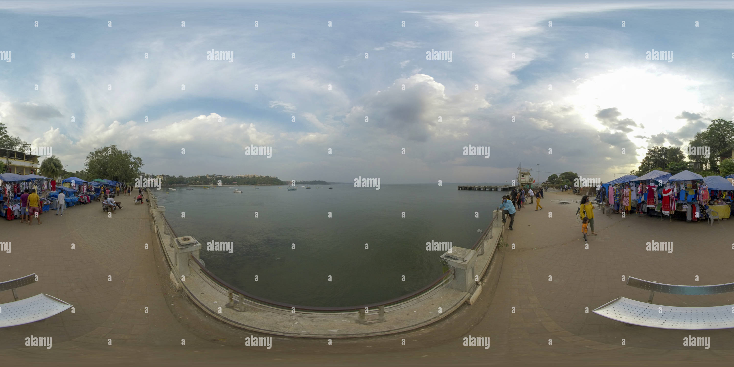 360 Grad Panorama Ansicht von Dona Paula Beach