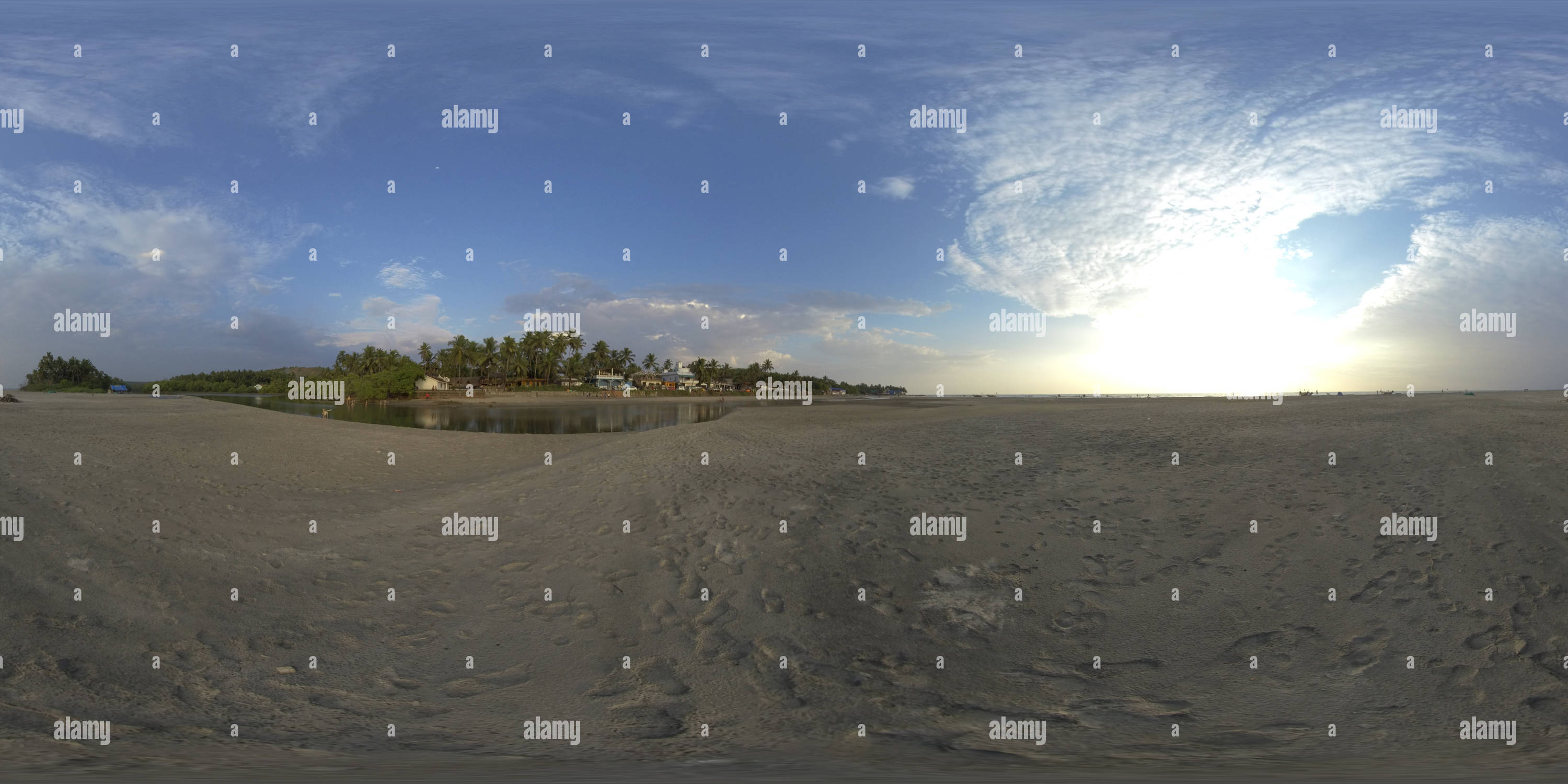 360 Grad Panorama Ansicht von Mandrim Beach