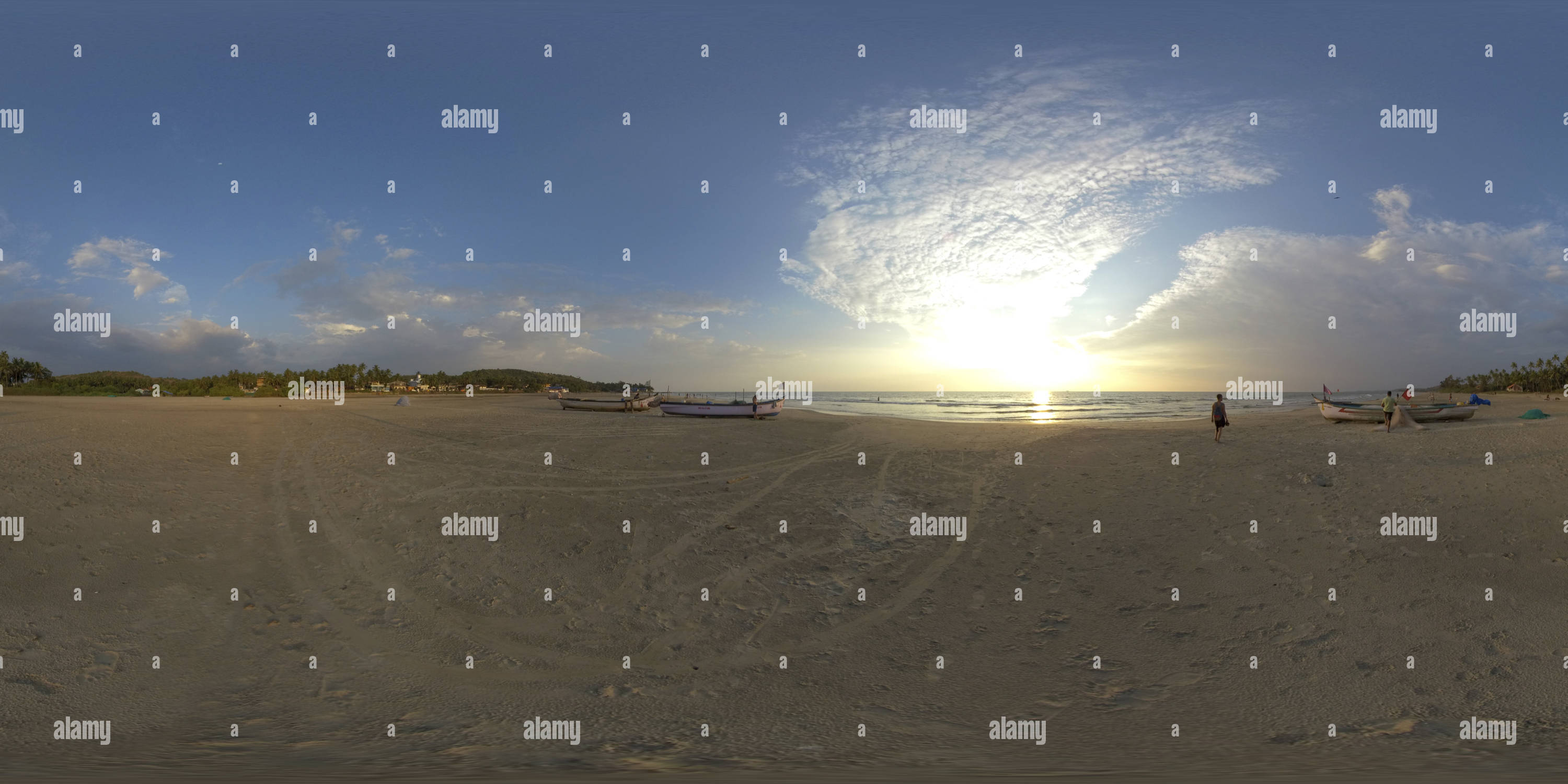 360 Grad Panorama Ansicht von Mandrim Beach