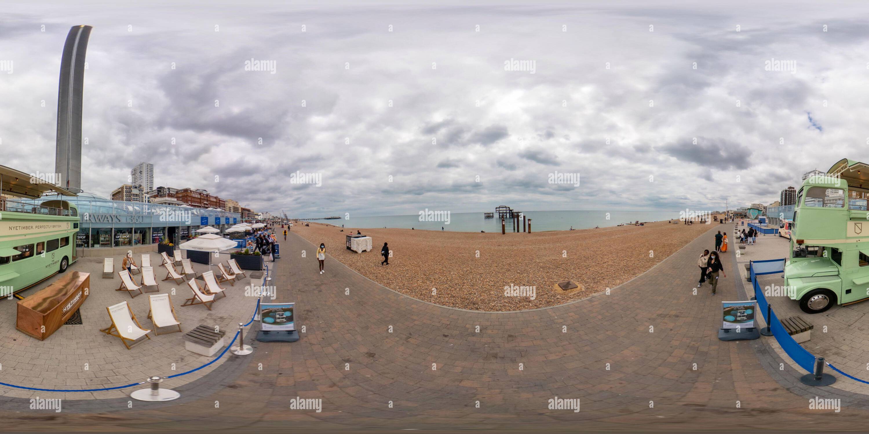 360 Grad Panorama Ansicht von British Airways i360 aufgenommen mit 360 Kamera