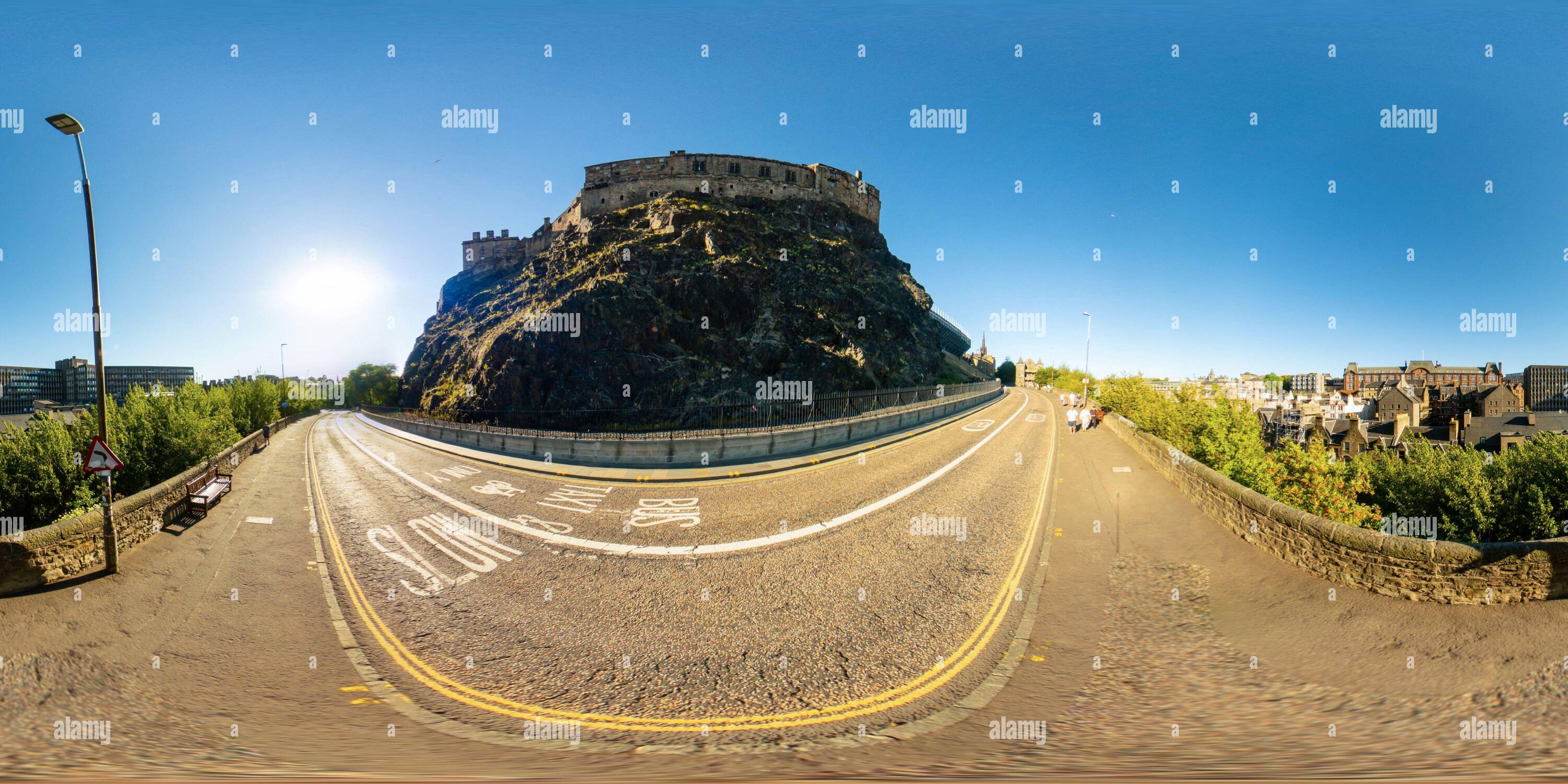 360 Grad Panorama Ansicht von 360 vr Foto Edinburgh Castle Schottland Großbritannien