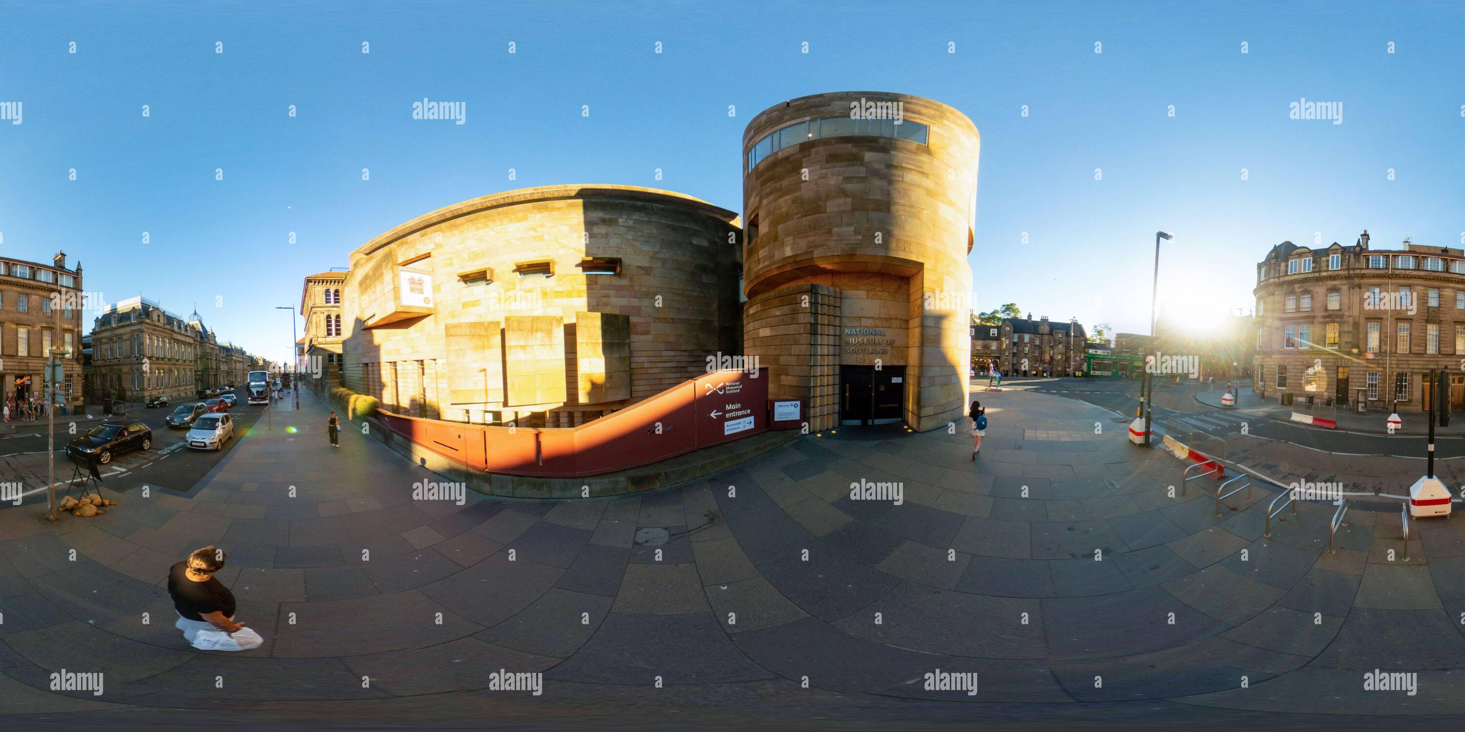 360 Grad Panorama Ansicht von 360 vr Foto des National Museum of Scotland UK