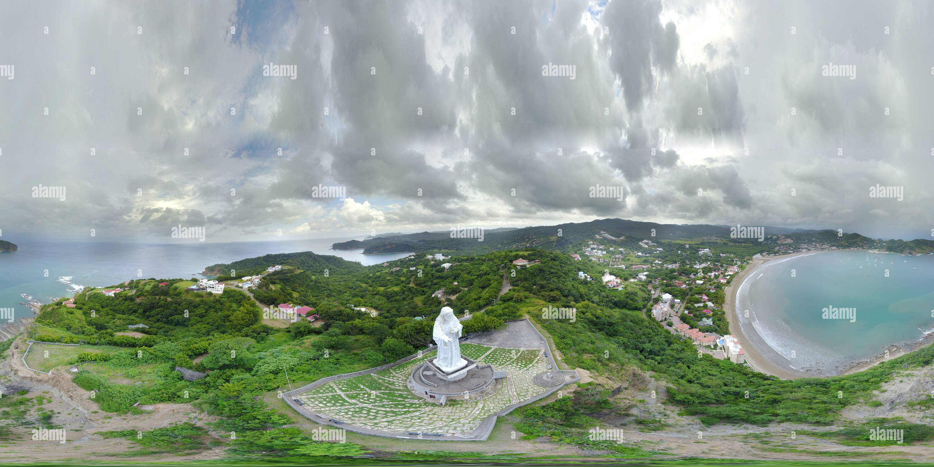 360 Grad Panorama Ansicht von 360 VR-Panoramablick auf das San Juan Del Sur Resort in Nicaragua Luftdrohne