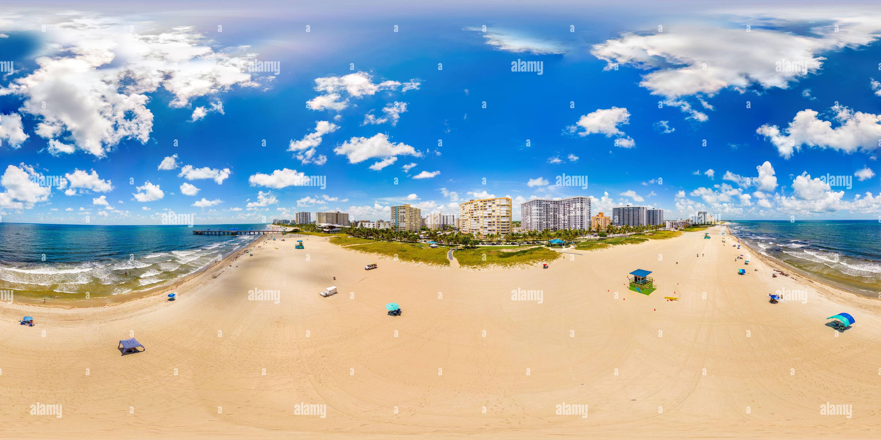 360 Grad Panorama Ansicht von Luftaufnahme 360 vr Foto Pompano Beach FL