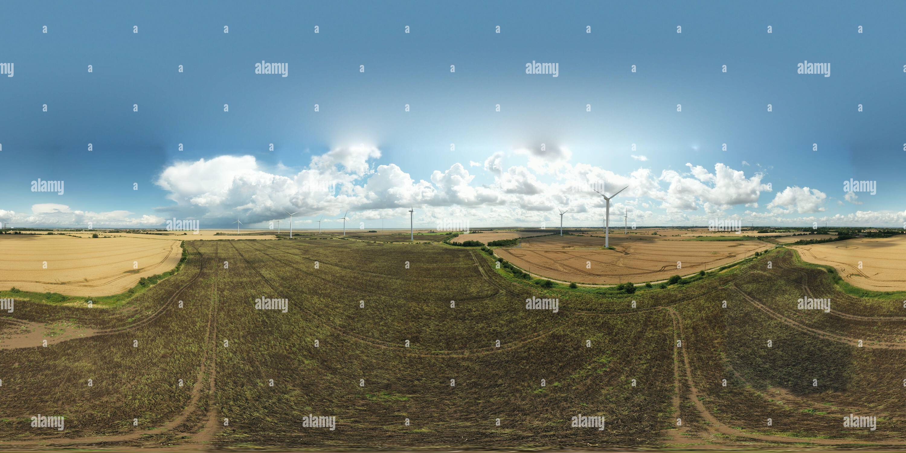 360 Grad Panorama Ansicht von 360 Ansicht der Windenergieanlage