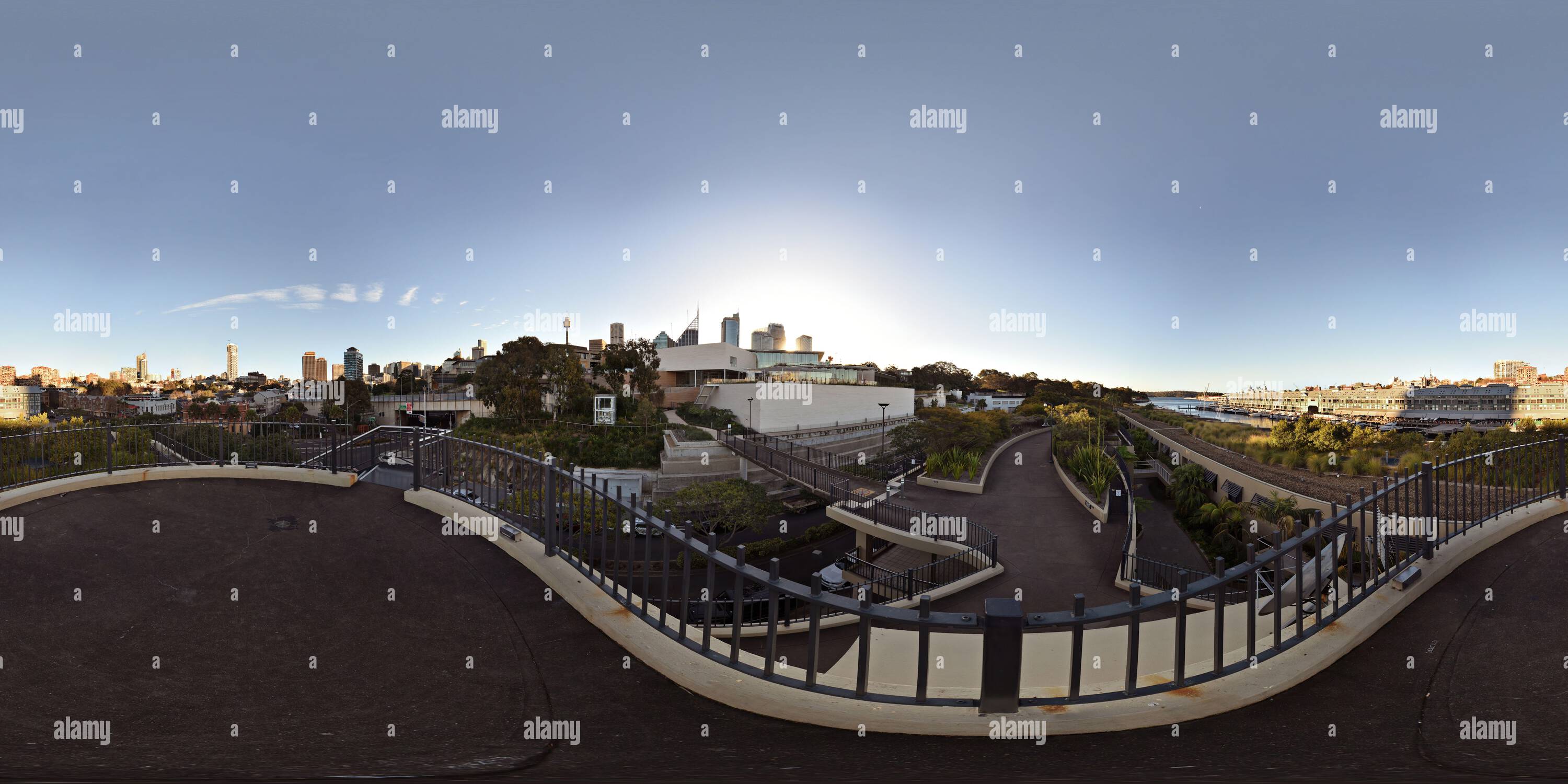 360 Grad Panorama Ansicht von Sydney Modern Art Gallery of NSW 360° Panorama ab Woolloomooloo