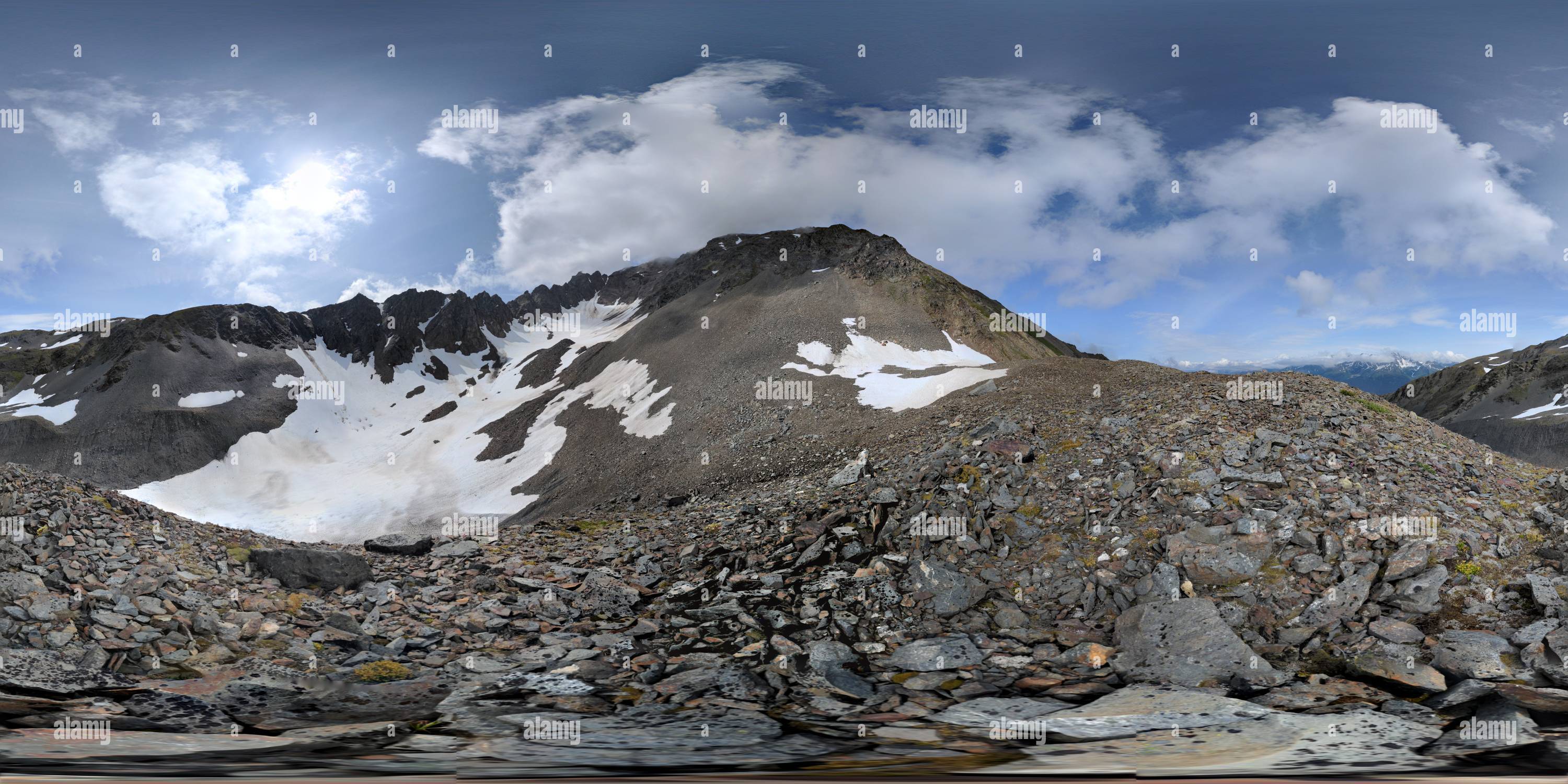 360 Grad Panorama Ansicht von Mt. Marathon Seward Alaska