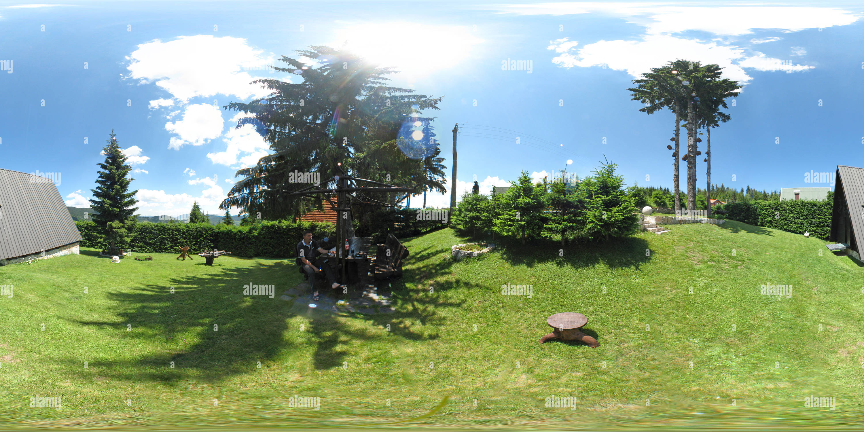 360 Grad Panorama Ansicht von Ivanjica - Zoran Avramovic's Lodge am Mt. Golija (Südwesten)