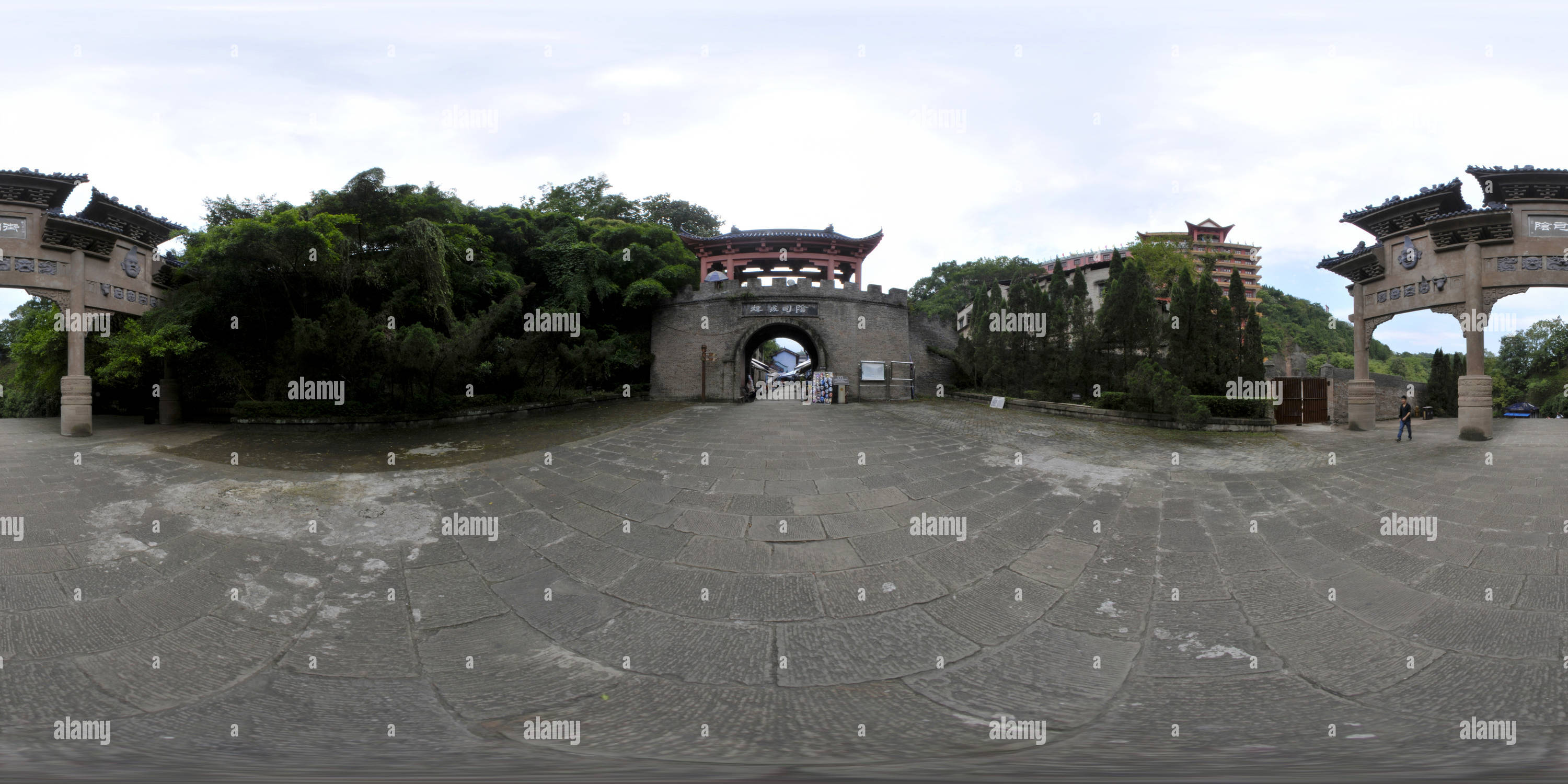 360 Grad Panorama Ansicht von Yin Division Street (1305) 阴司街