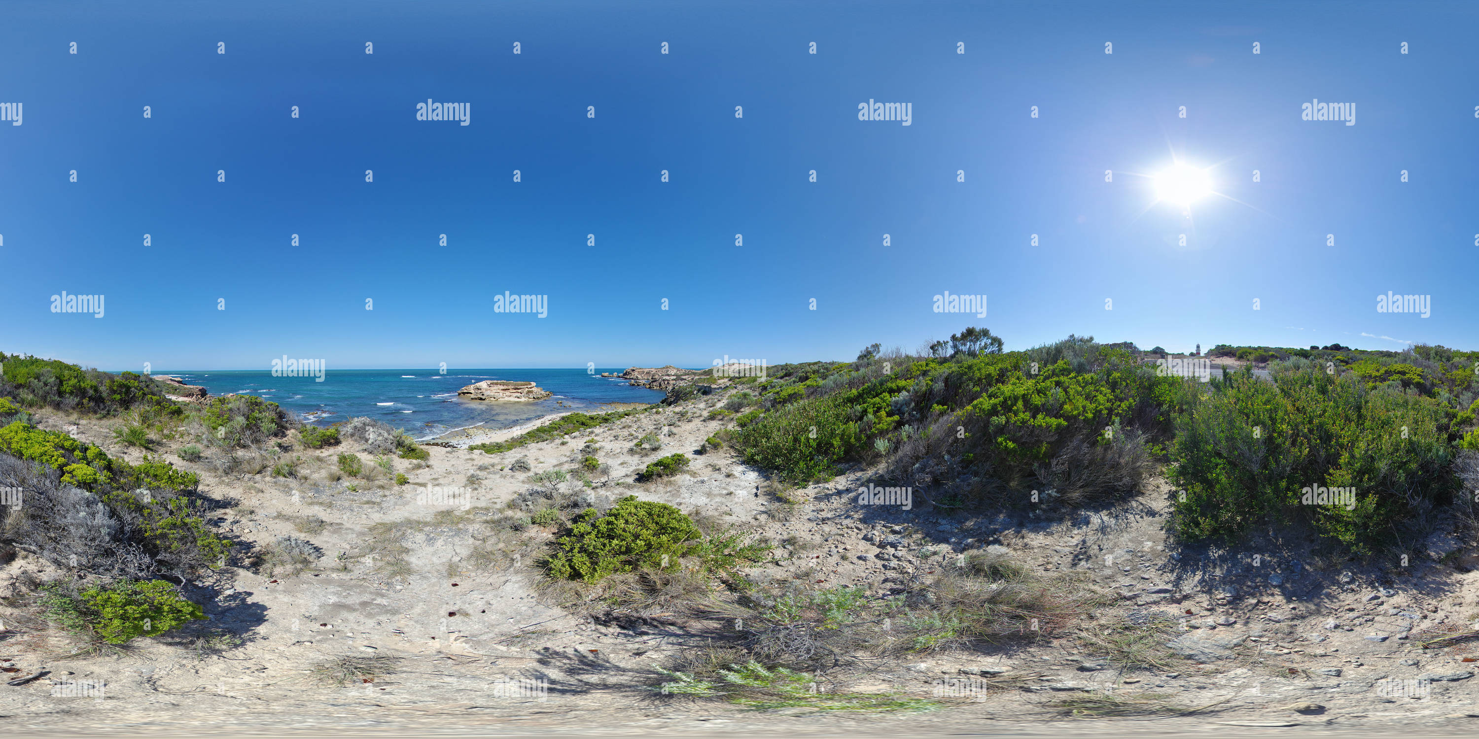 360 Grad Panorama Ansicht von Lighthouse Road in Port MacDonnell