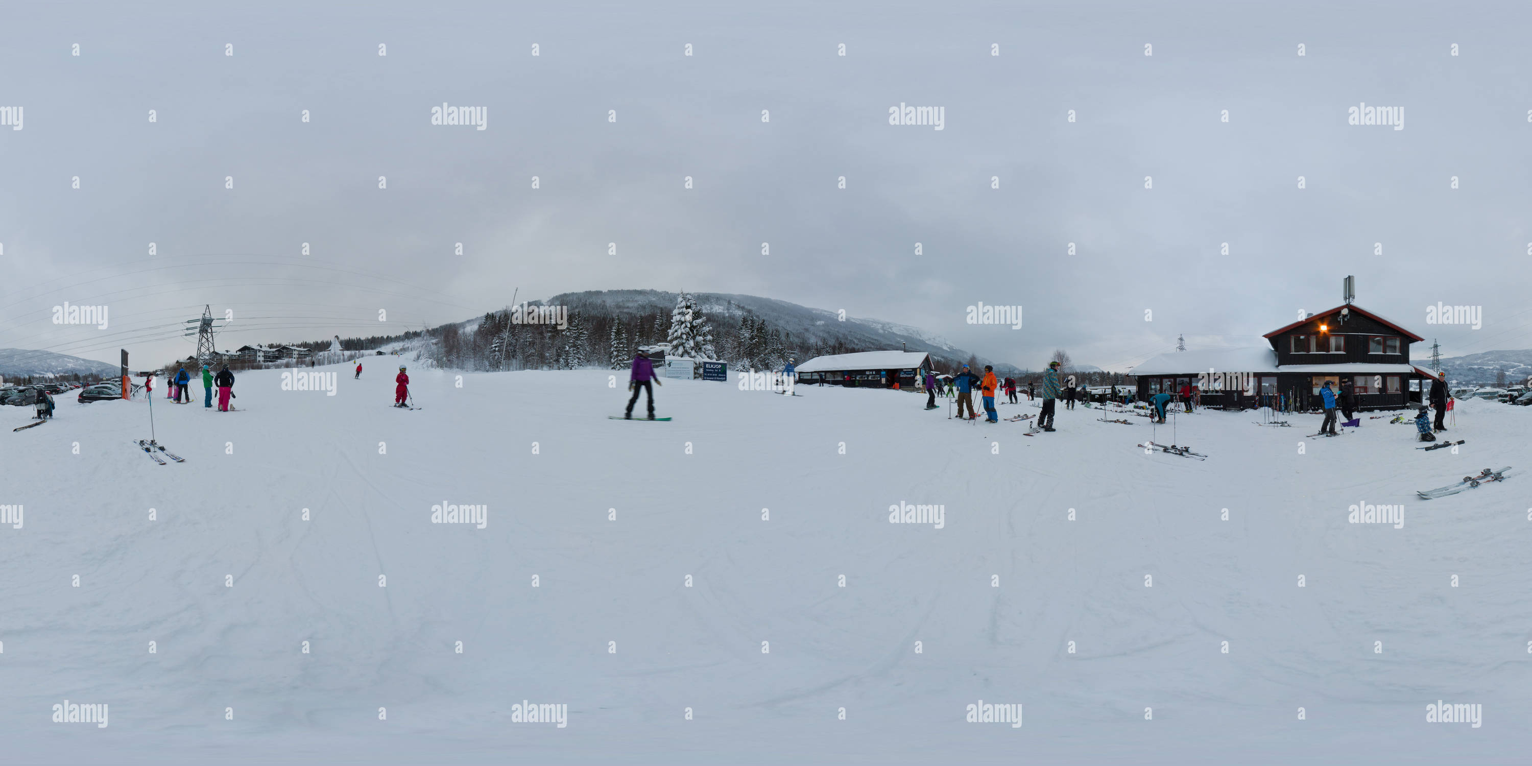 360 Grad Panorama Ansicht von Norefjell Ski Center