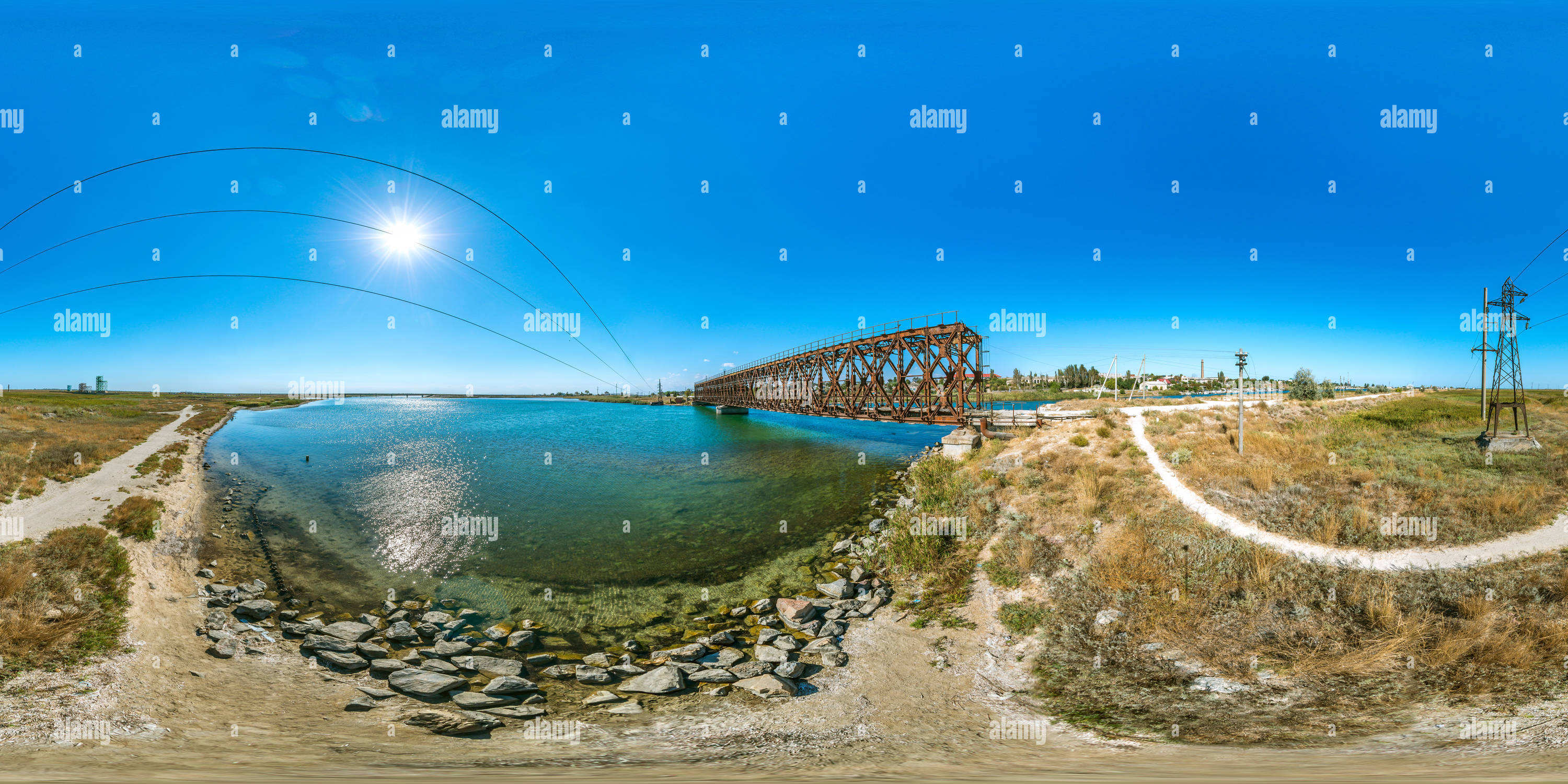 360 Grad Panorama Ansicht von Alte Waagner-Biro-Brücke 1