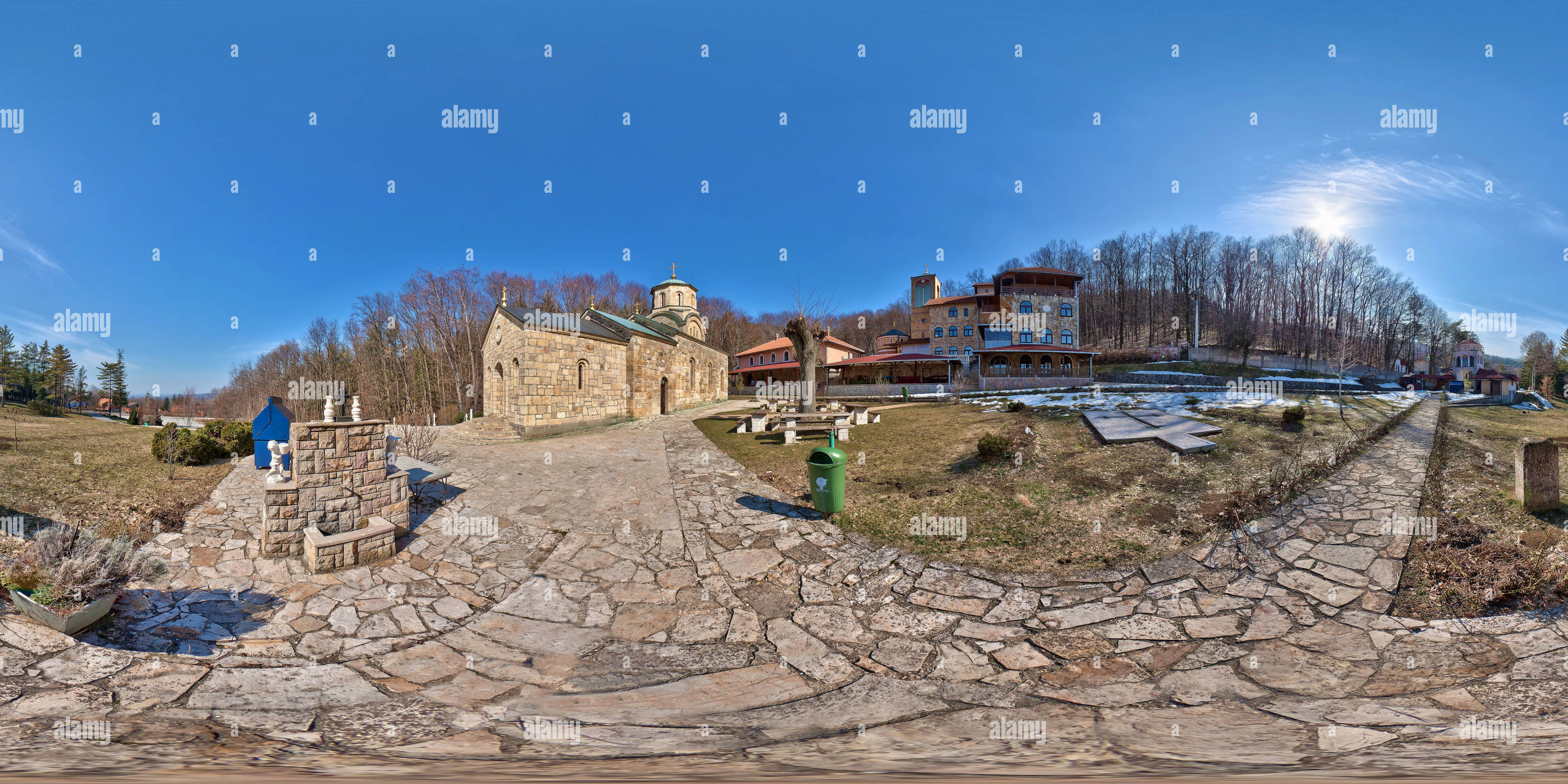 360 Grad Panorama Ansicht von Manastir Tresije, Koshei