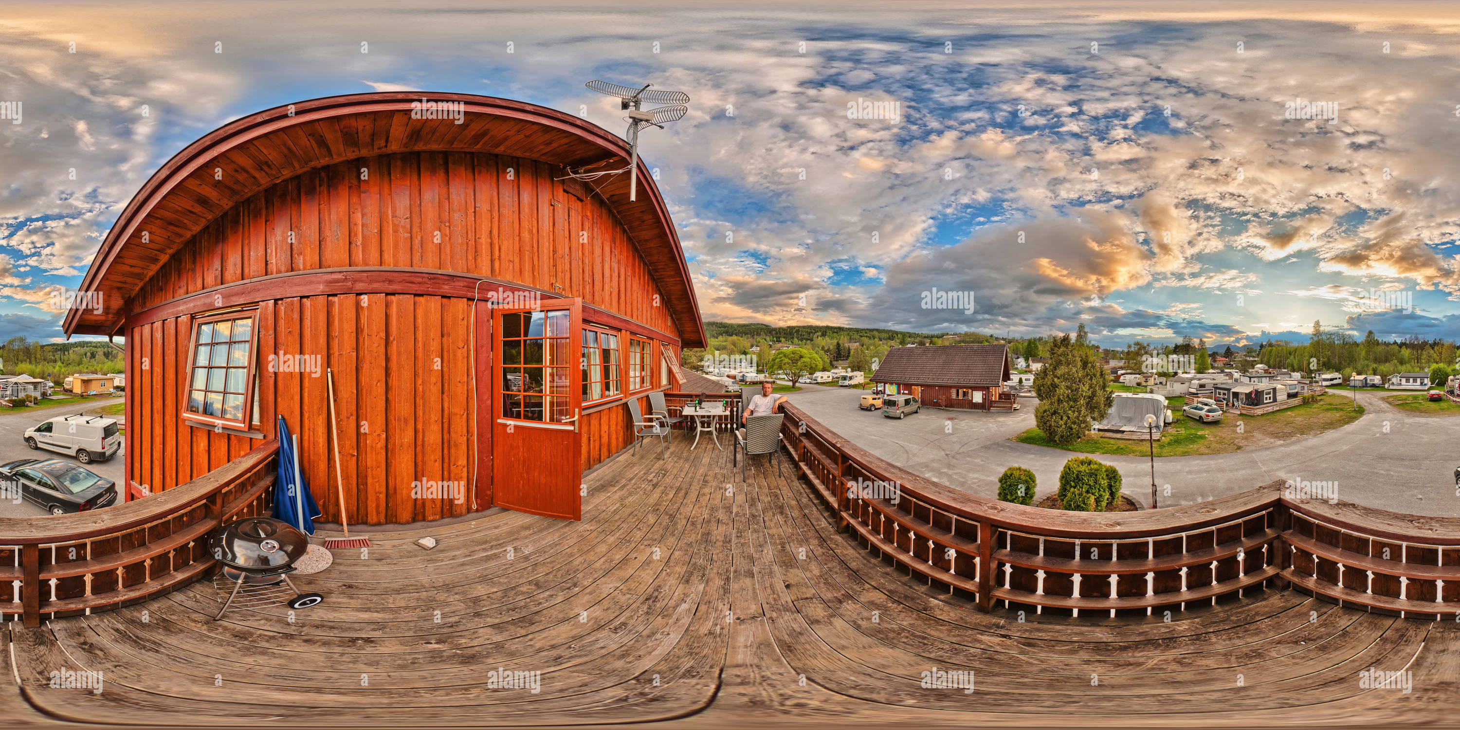 360 Grad Panorama Ansicht von Beverøya Camping Bø, Norwegen