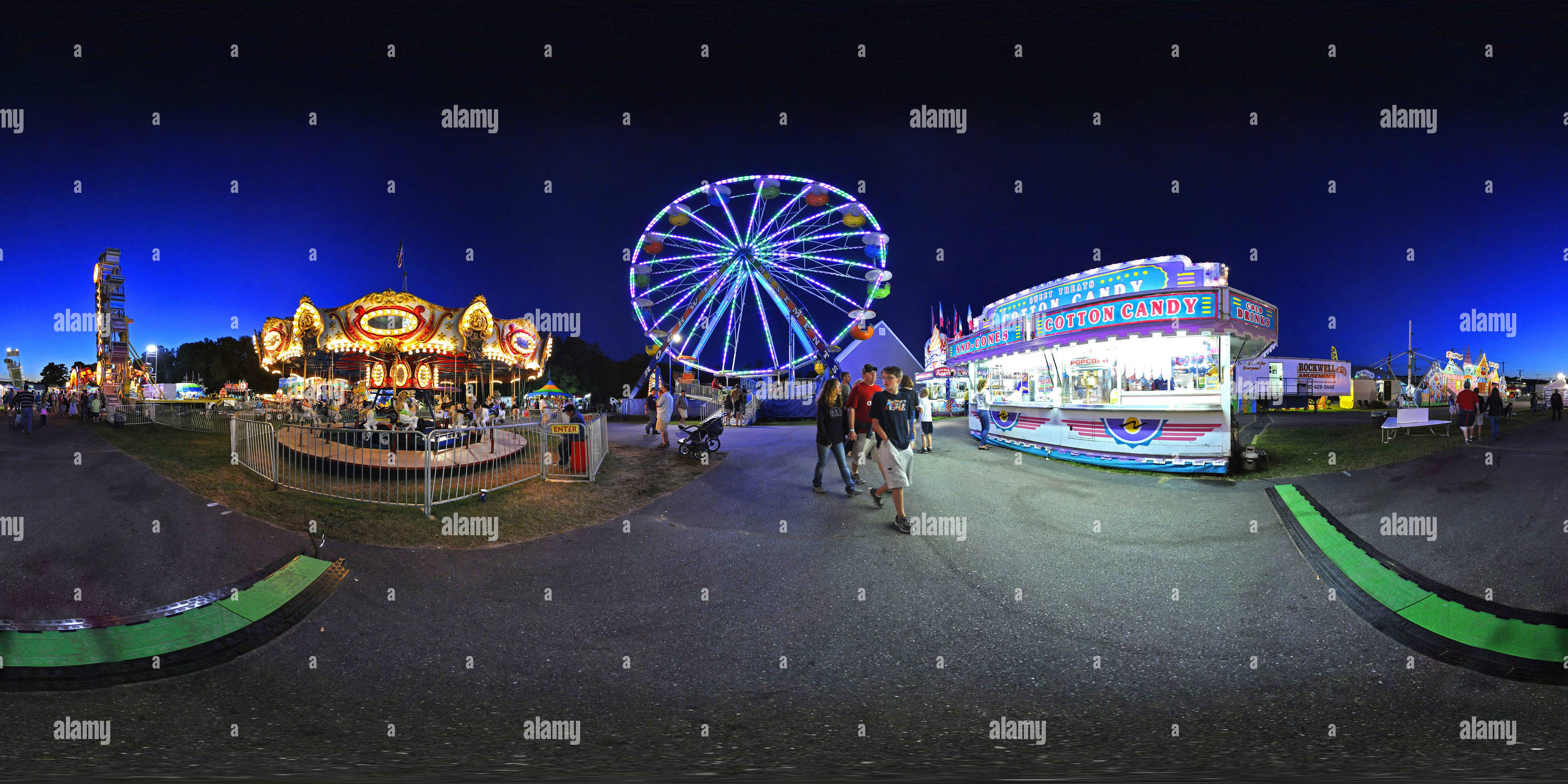 360 Grad Panorama Ansicht von Union Fair 2014, (1) Union, Maine, USA