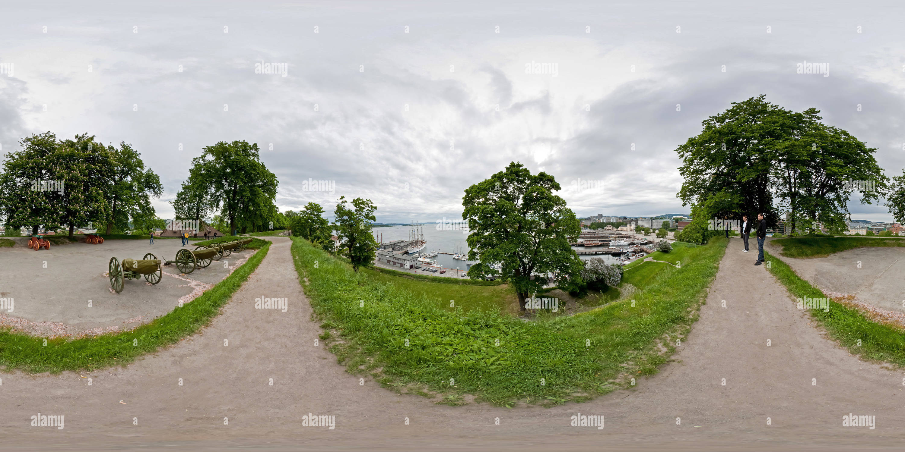 360 Grad Panorama Ansicht von Festung Akershus, Oslo