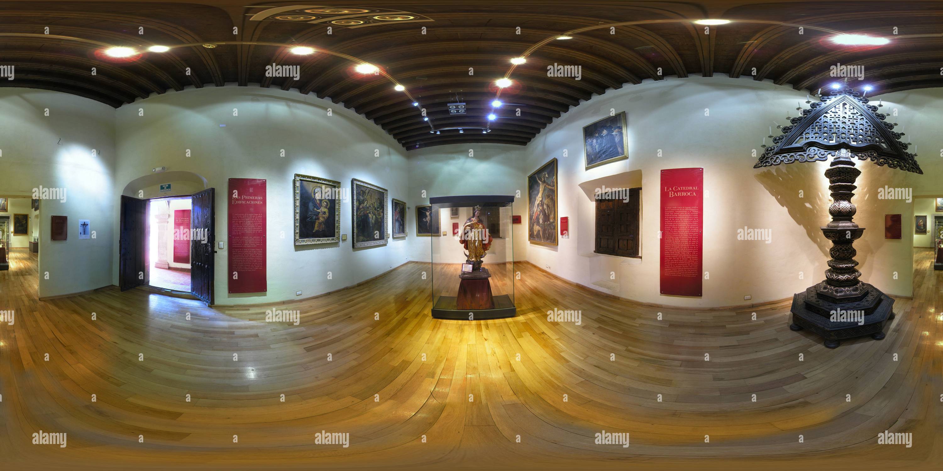 360 Grad Panorama Ansicht von Museo de arte Sacro Durango Mexiko