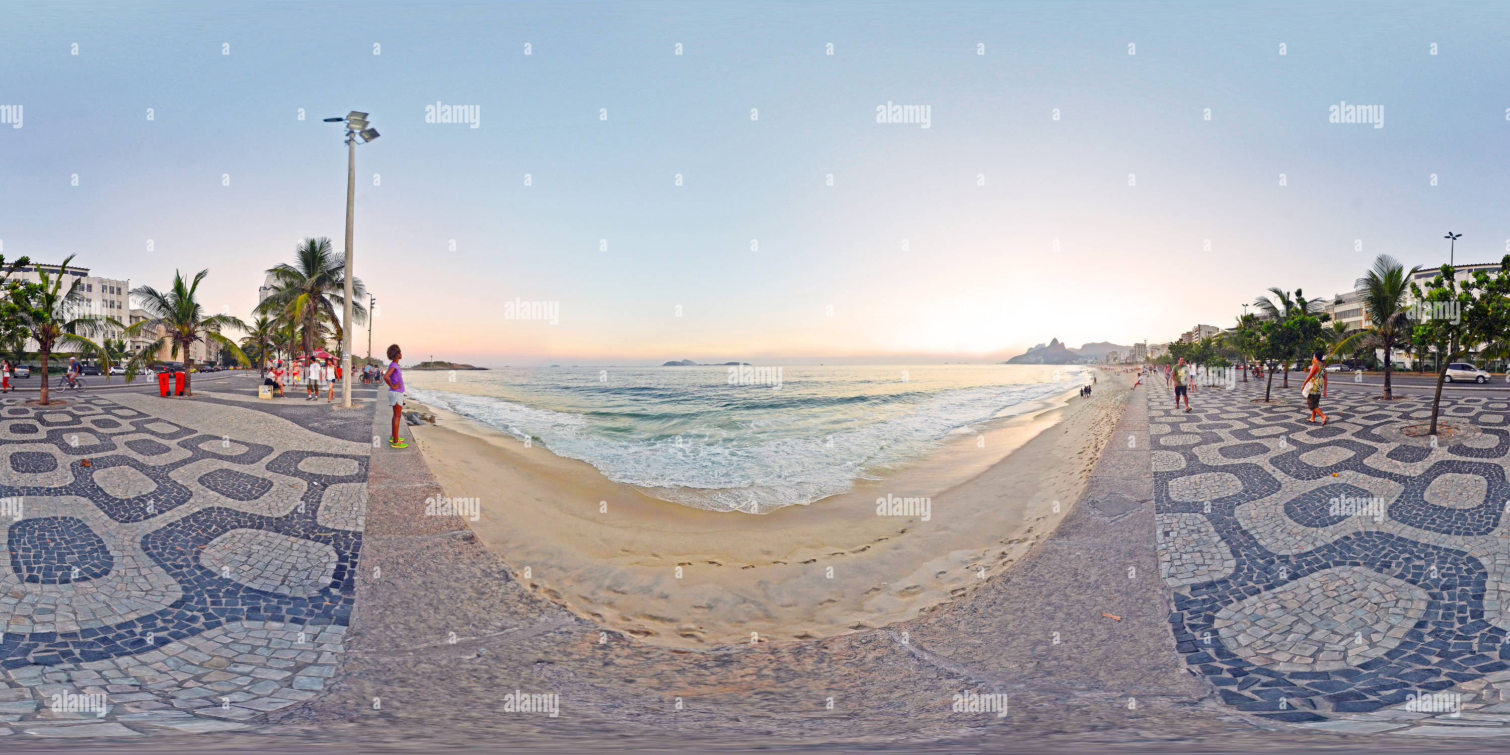 360 Grad Panorama Ansicht von Final de tarde de de outono em Ipanema - Rio de Janeiro - Brasilien