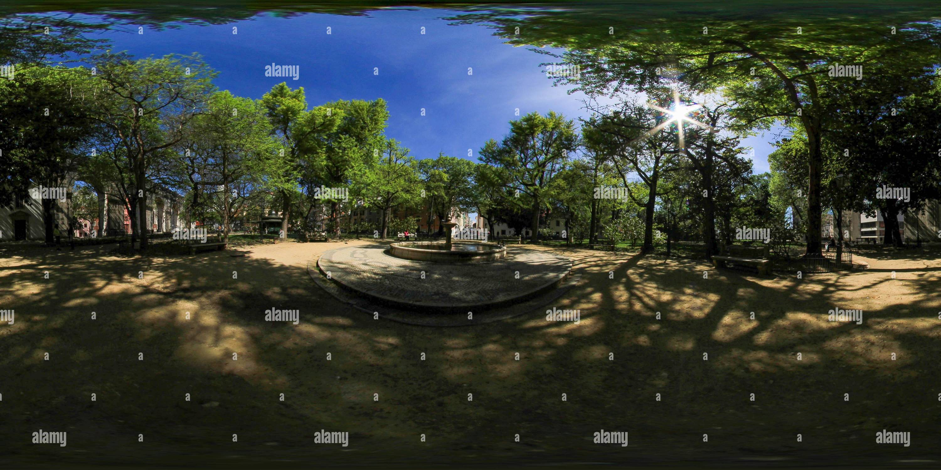 360 Grad Panorama Ansicht von Amoreiras-Garten