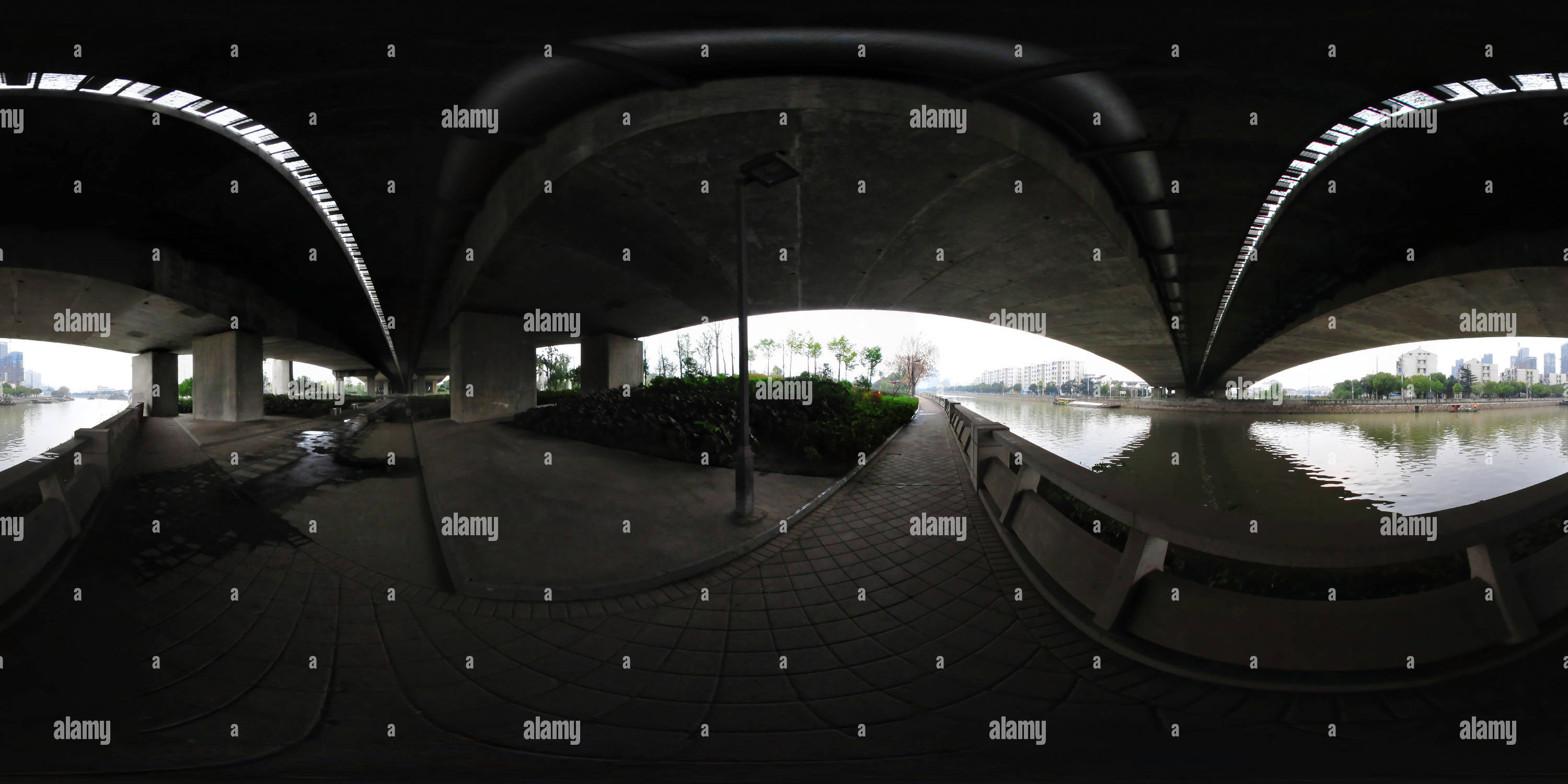 360 Grad Panorama Ansicht von Peking-Hangzhou Canal Grande 跨越运河 (301067)