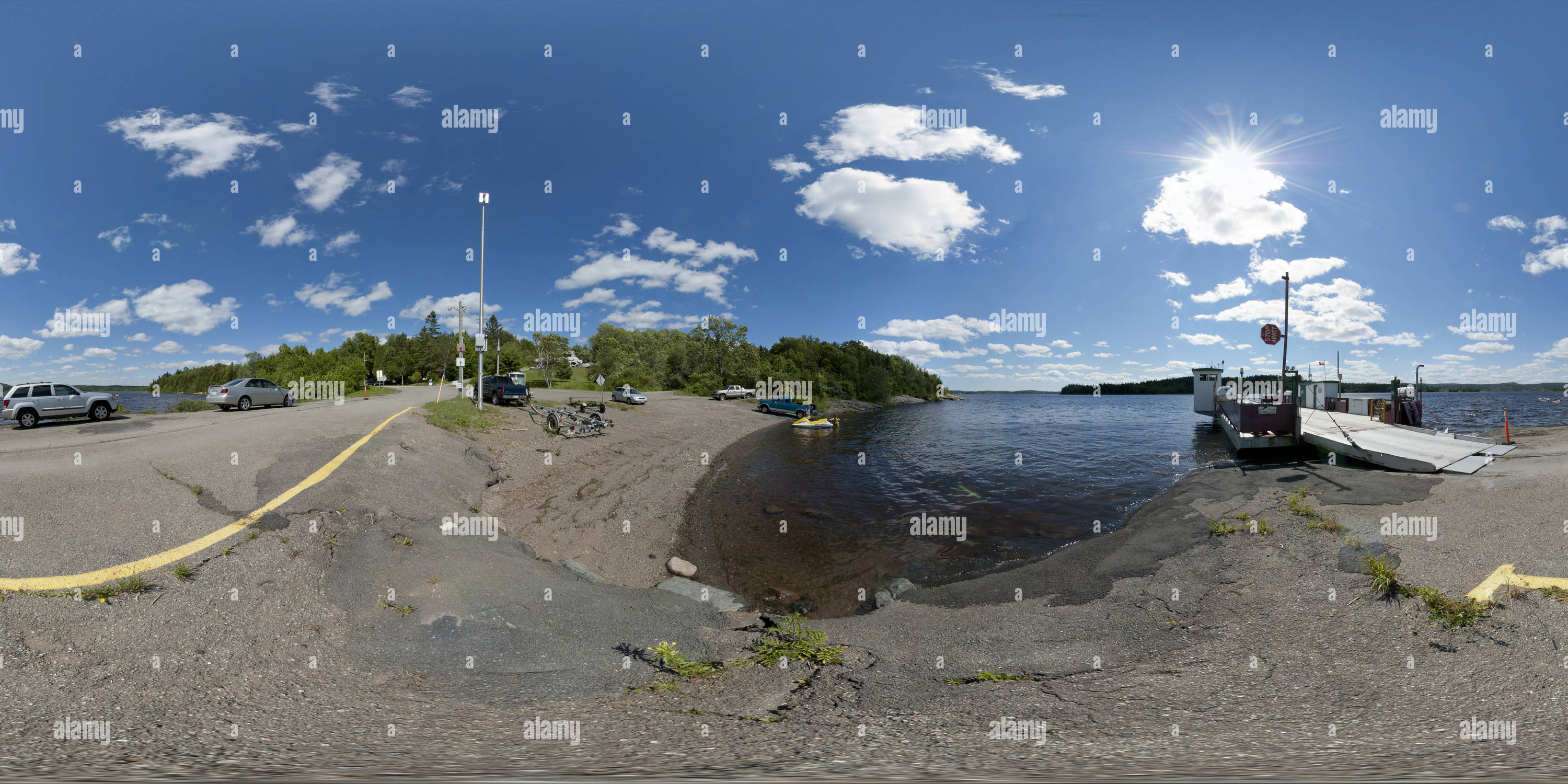 360 Grad Panorama Ansicht von New Brunswick, Kennebecasis Island Fähre