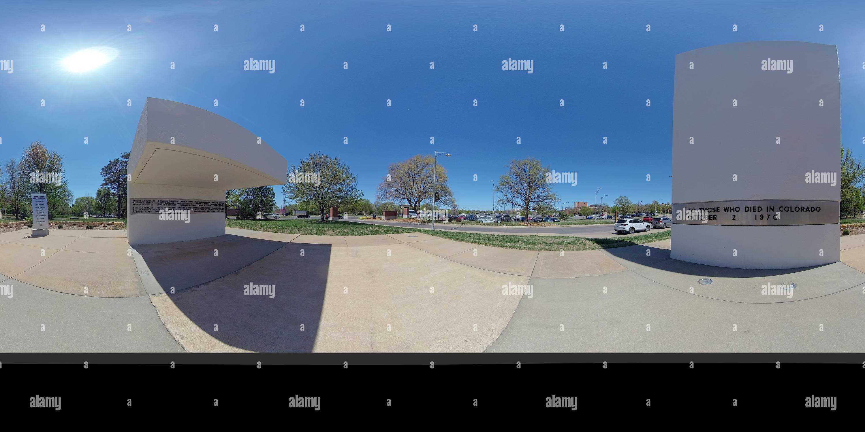 360 Grad Panorama Ansicht von Memorial, Wichita State University, Wichita Kansas