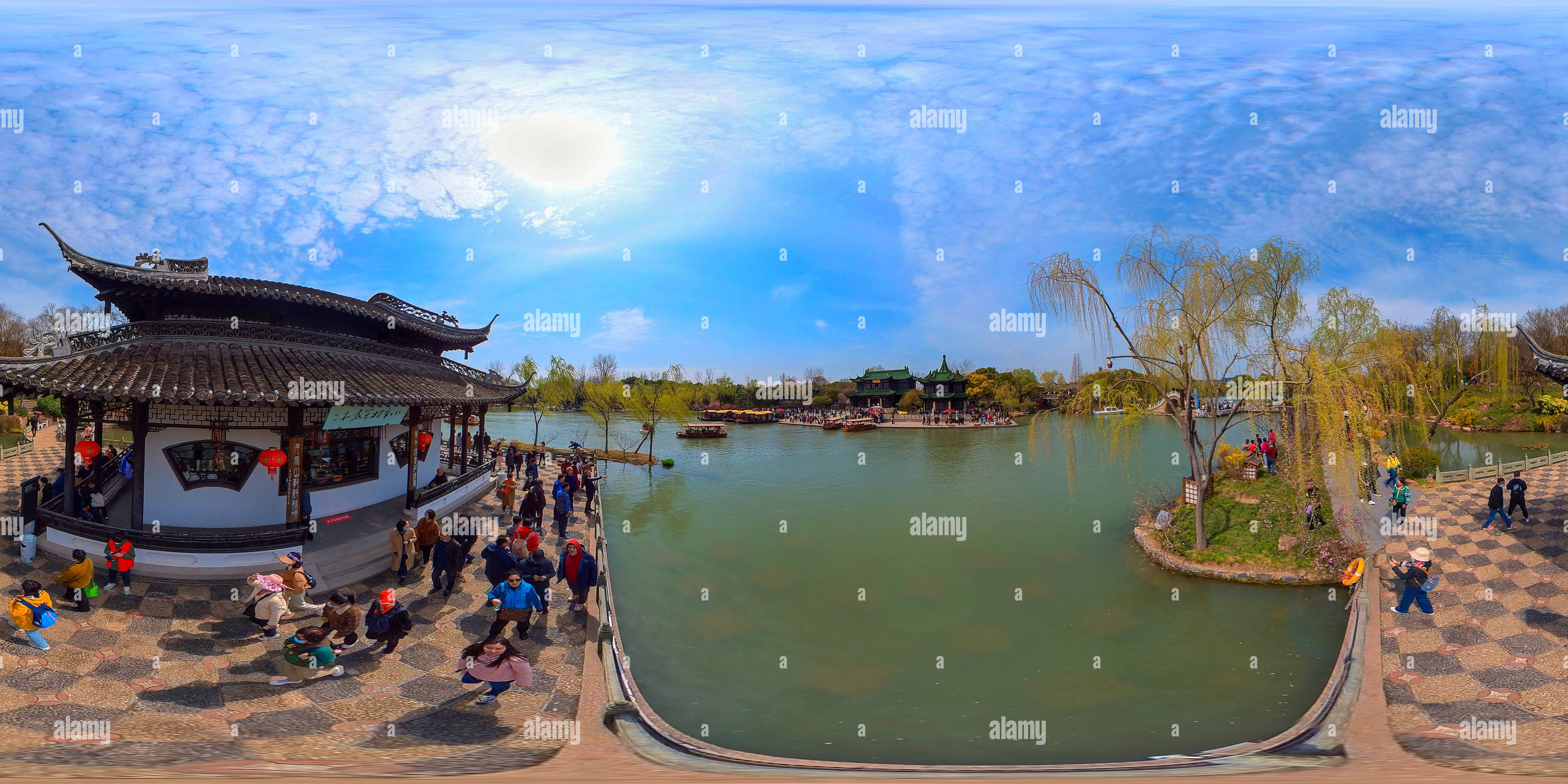 360 Grad Panorama Ansicht von Westsee in Yangzhou1 扬州廋西湖1