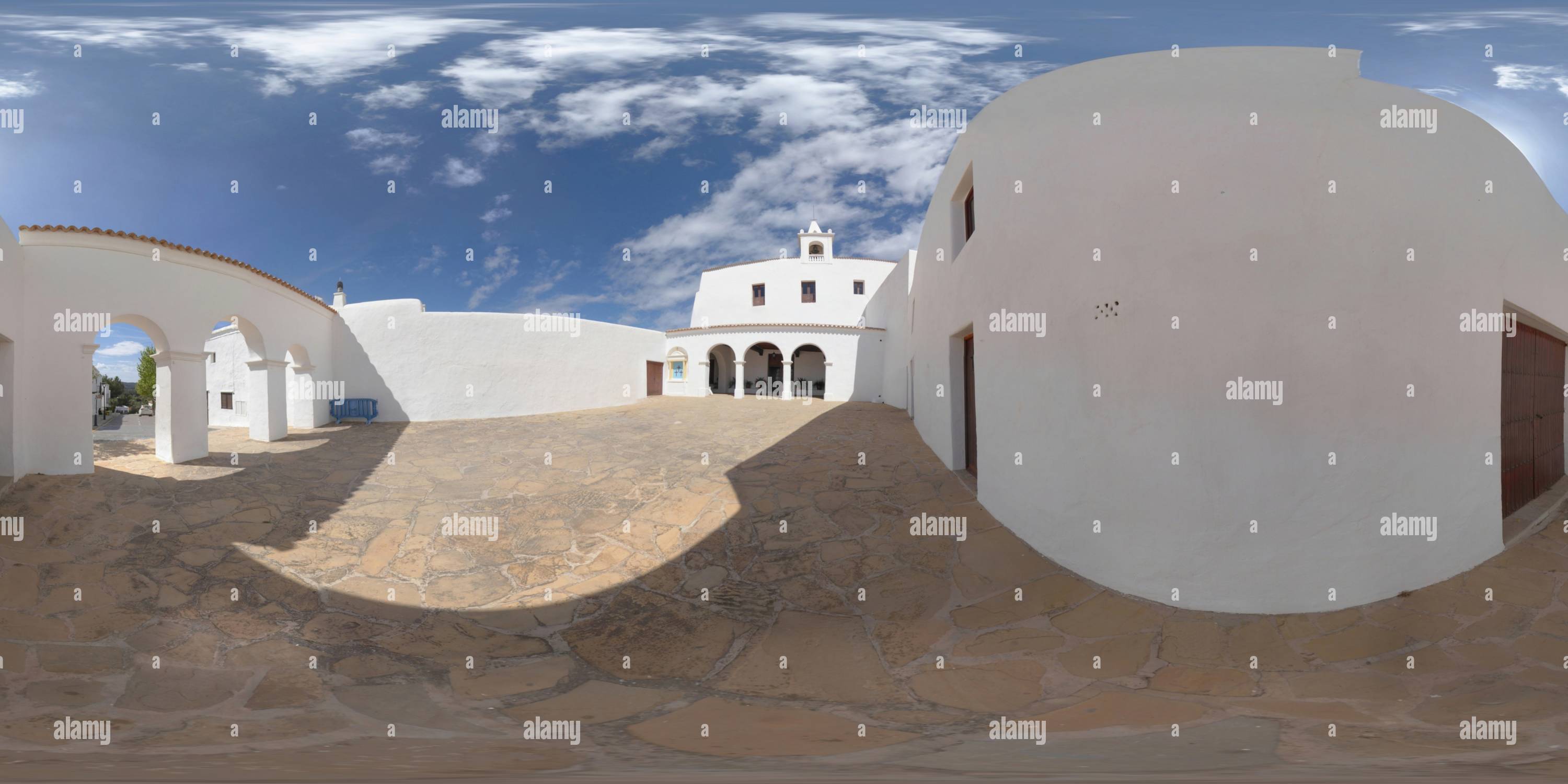 360 Grad Panorama Ansicht von Sant Miquel Kirche, Außenterrasse