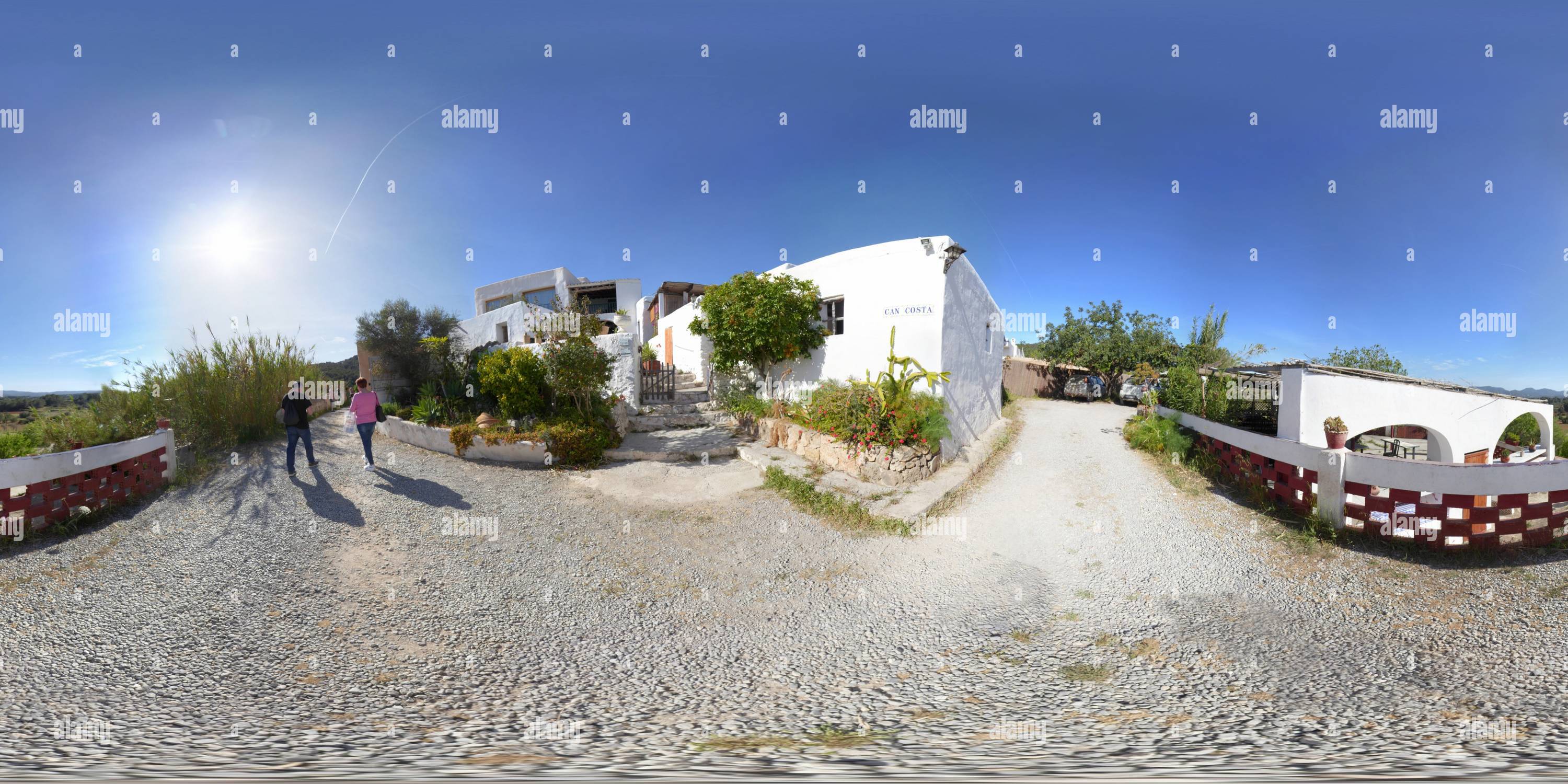 360 Grad Panorama Ansicht von Casa Payesa Can Costa, Santa Inés, Ibiza