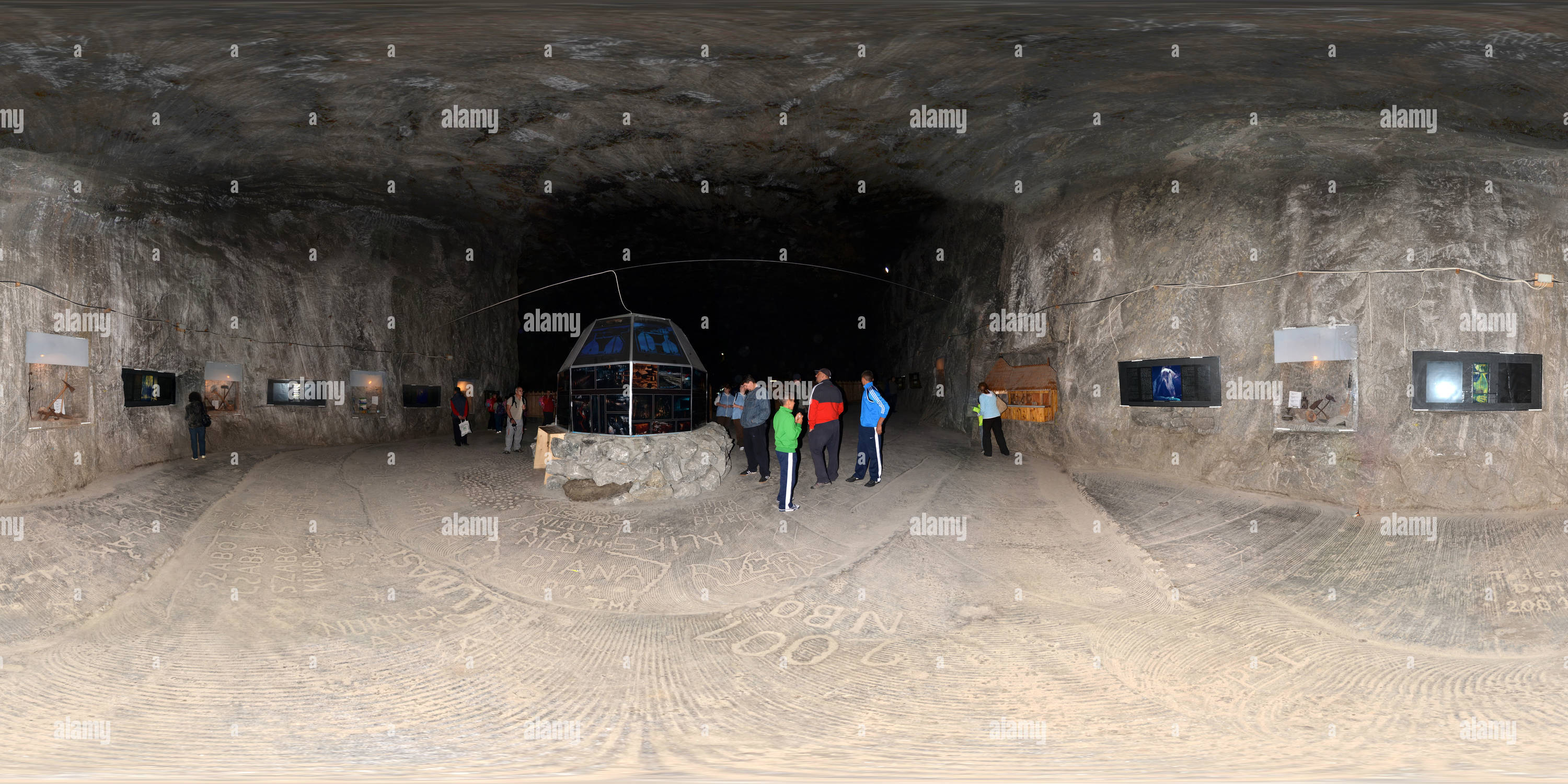 360 Grad Panorama Ansicht von Salzbergwerk, Praid, Rumänien