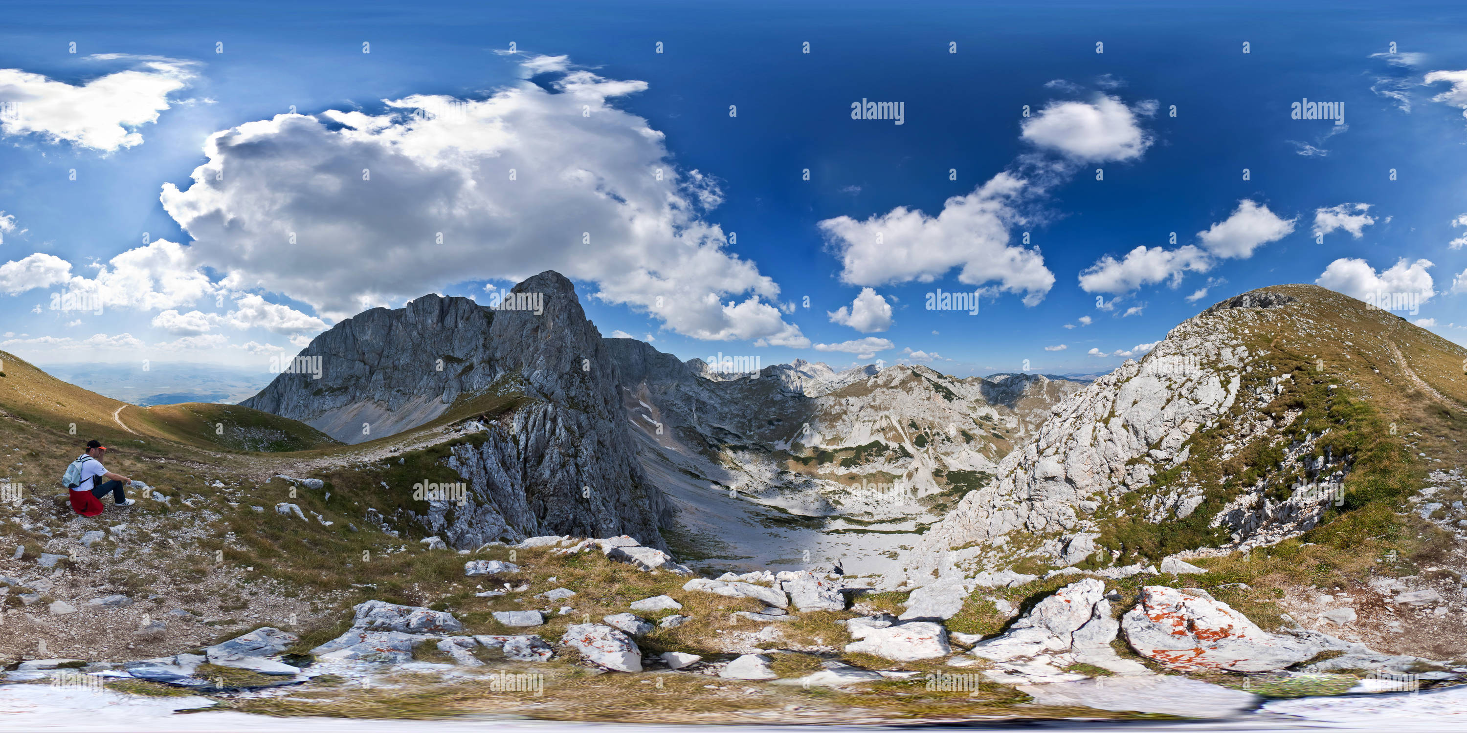 360 Grad Panorama Ansicht von Entspannung in der Natur, Savin Kuk, Durmitor