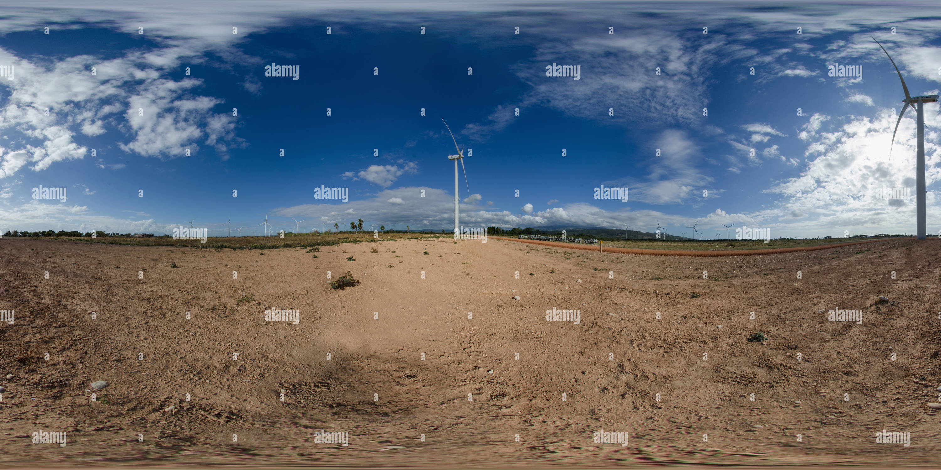 360 Grad Panorama Ansicht von Windpark Los Cocos