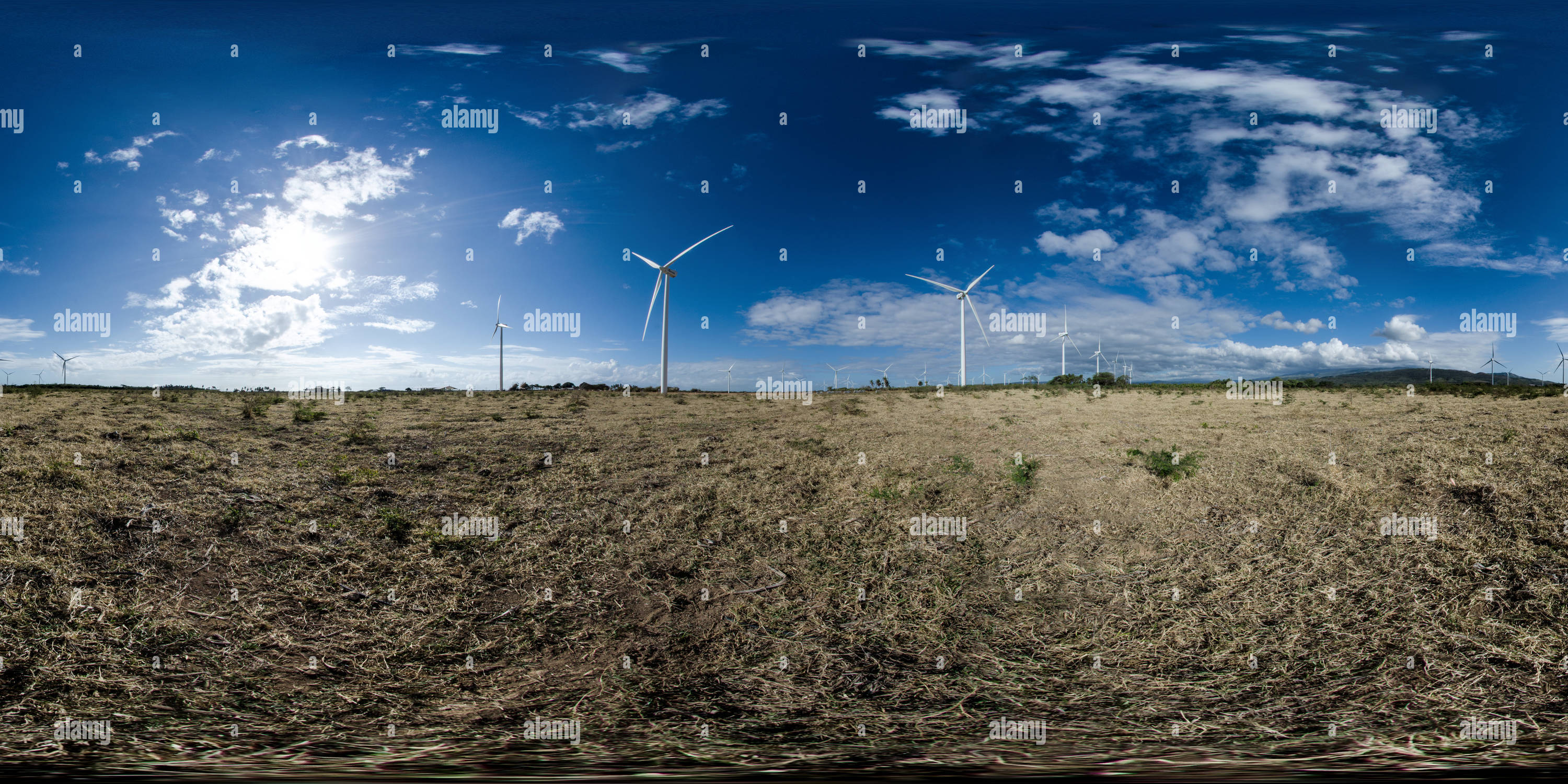 360 Grad Panorama Ansicht von Windpark Los Cocos