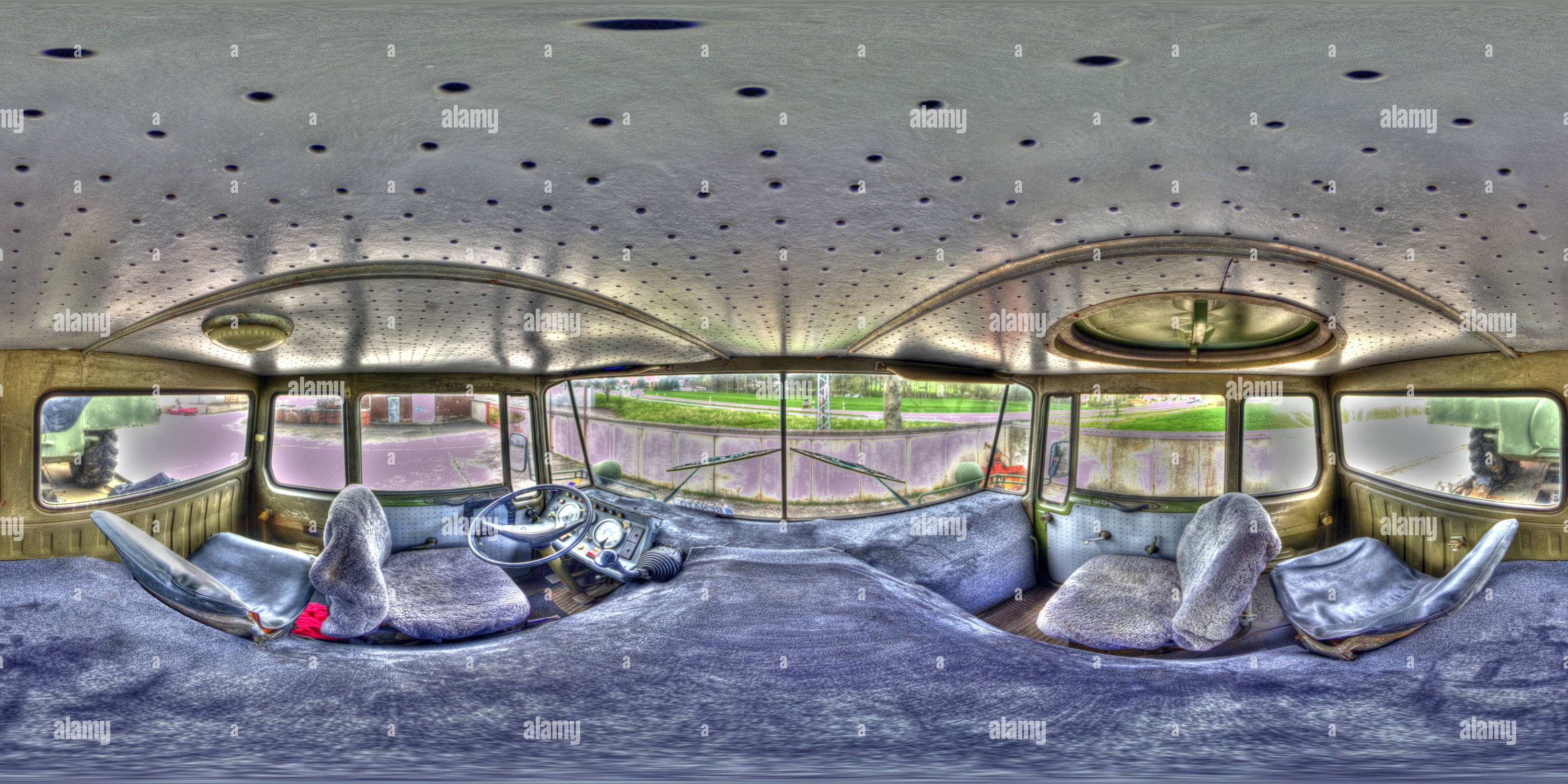 360 Grad Panorama Ansicht von Leinefelde - Worbis | Eichsfeld - schwerer LKW Tatra T-813