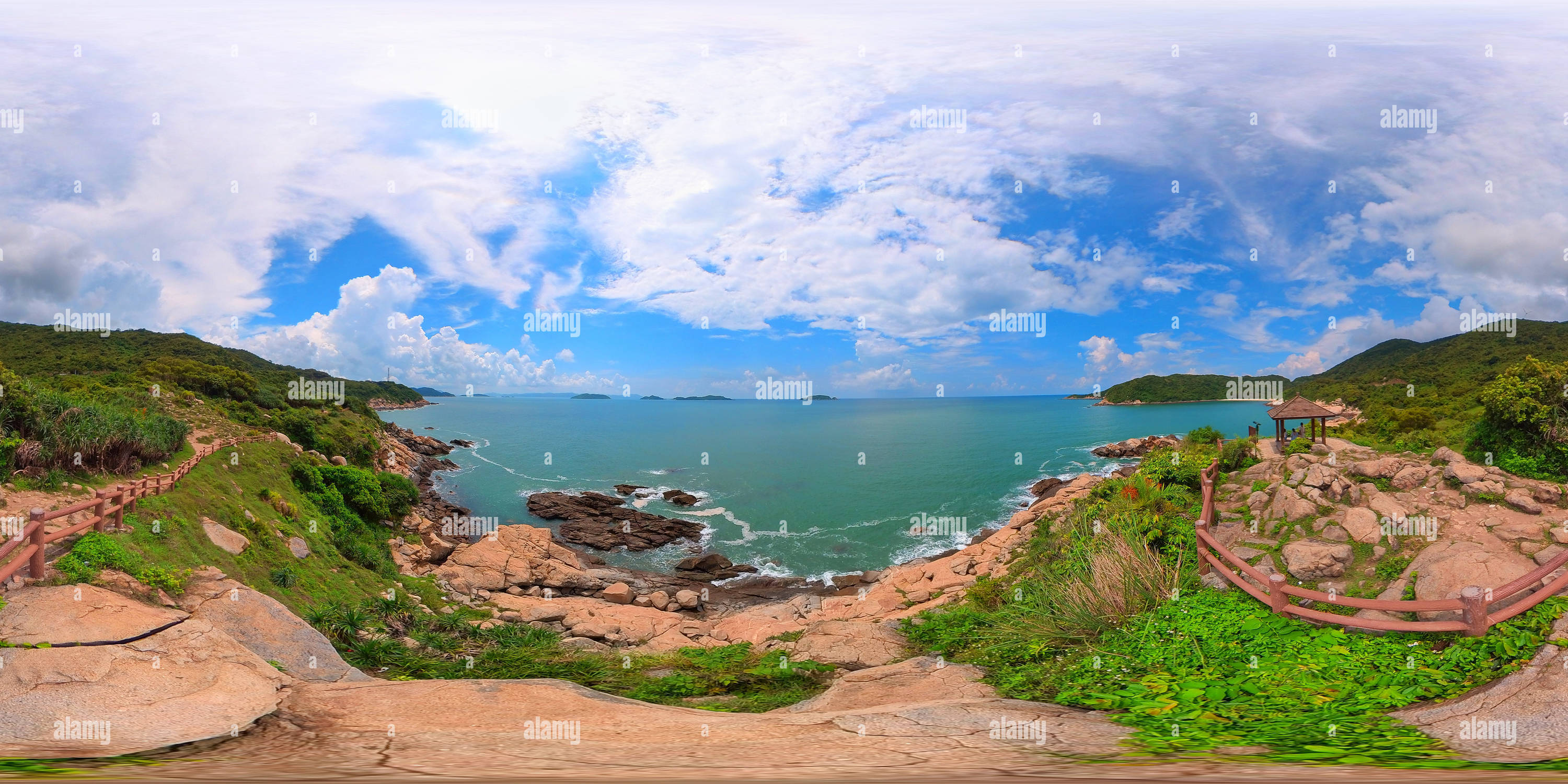 360 Grad Panorama Ansicht von Beach 海滨