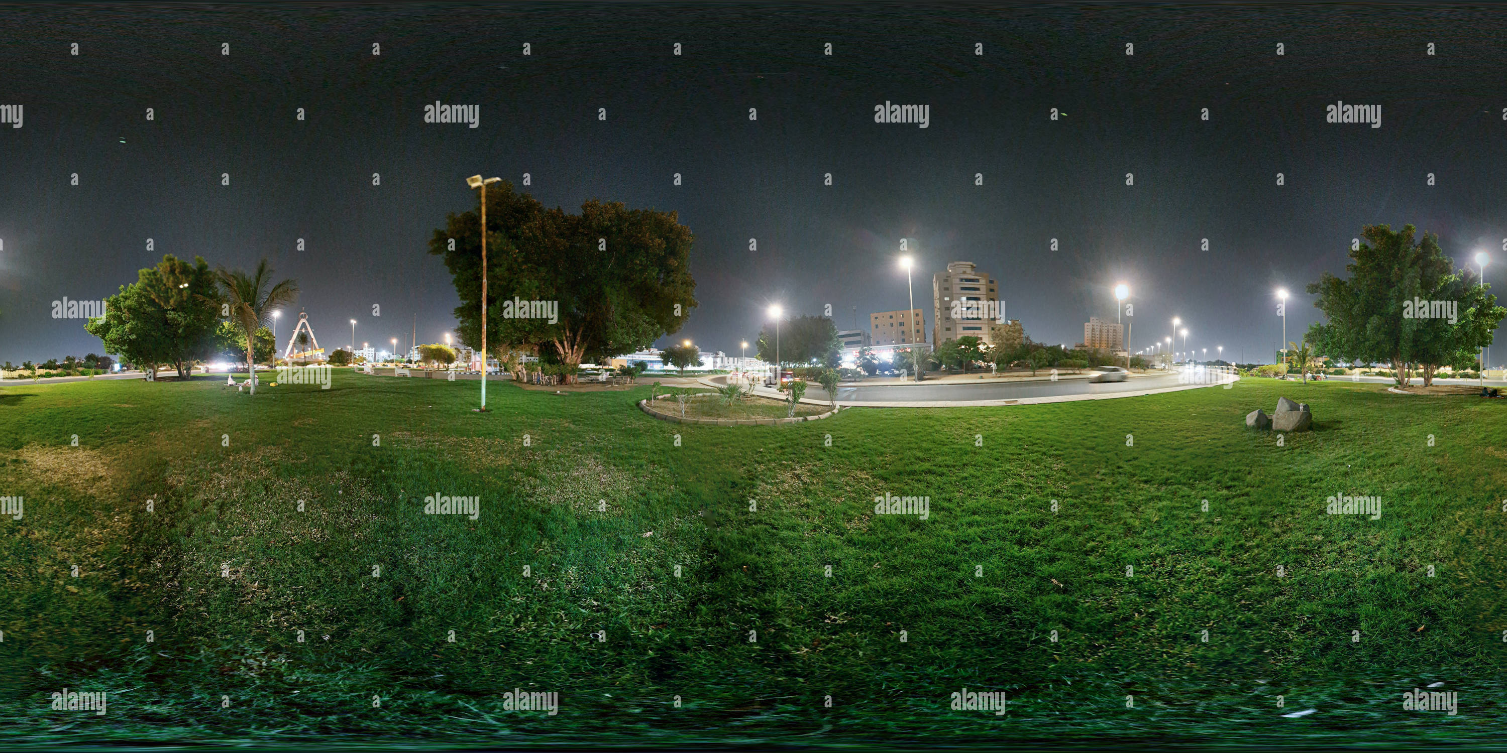 360 Grad Panorama Ansicht von JEDDAH BEI NACHT