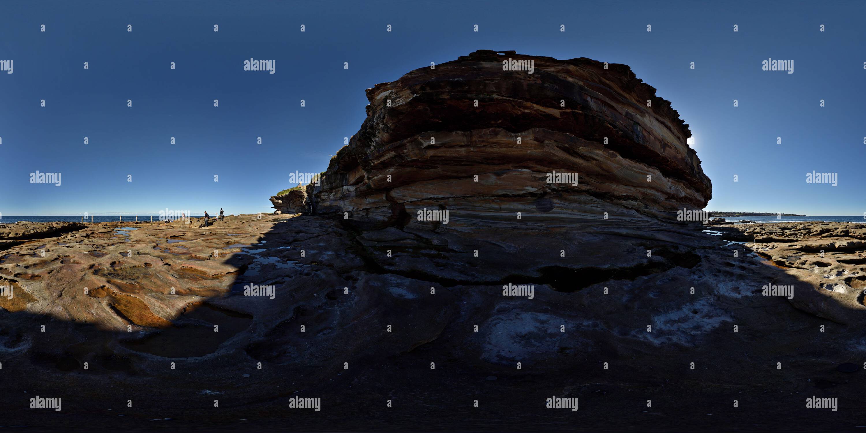 360 Grad Panorama Ansicht von Unter den Klippen bei Ivor Rowe Rockpool, Australien