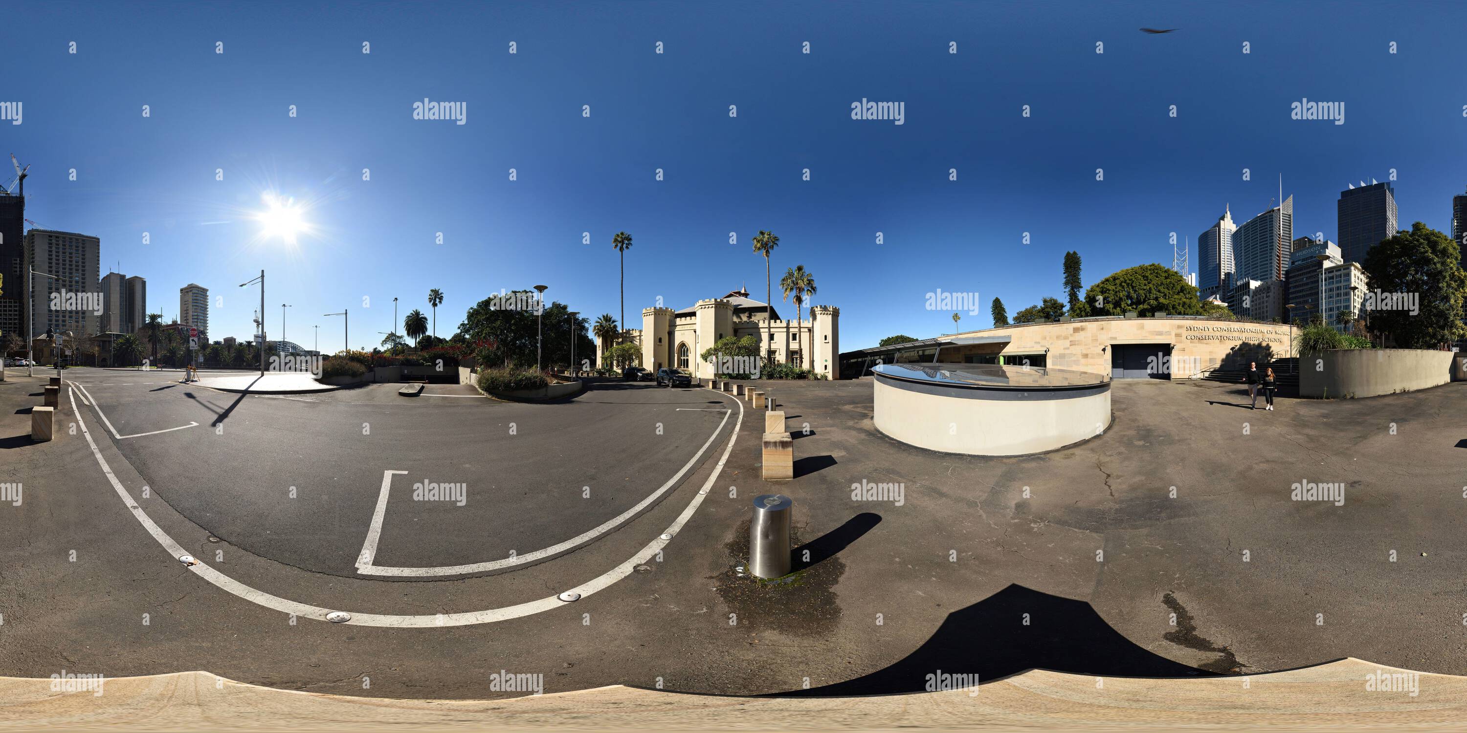 360 Grad Panorama Ansicht von 360°-Panorama des Sydney Conservatorium of Music, High School & Greenway Building, Sydney, Australien