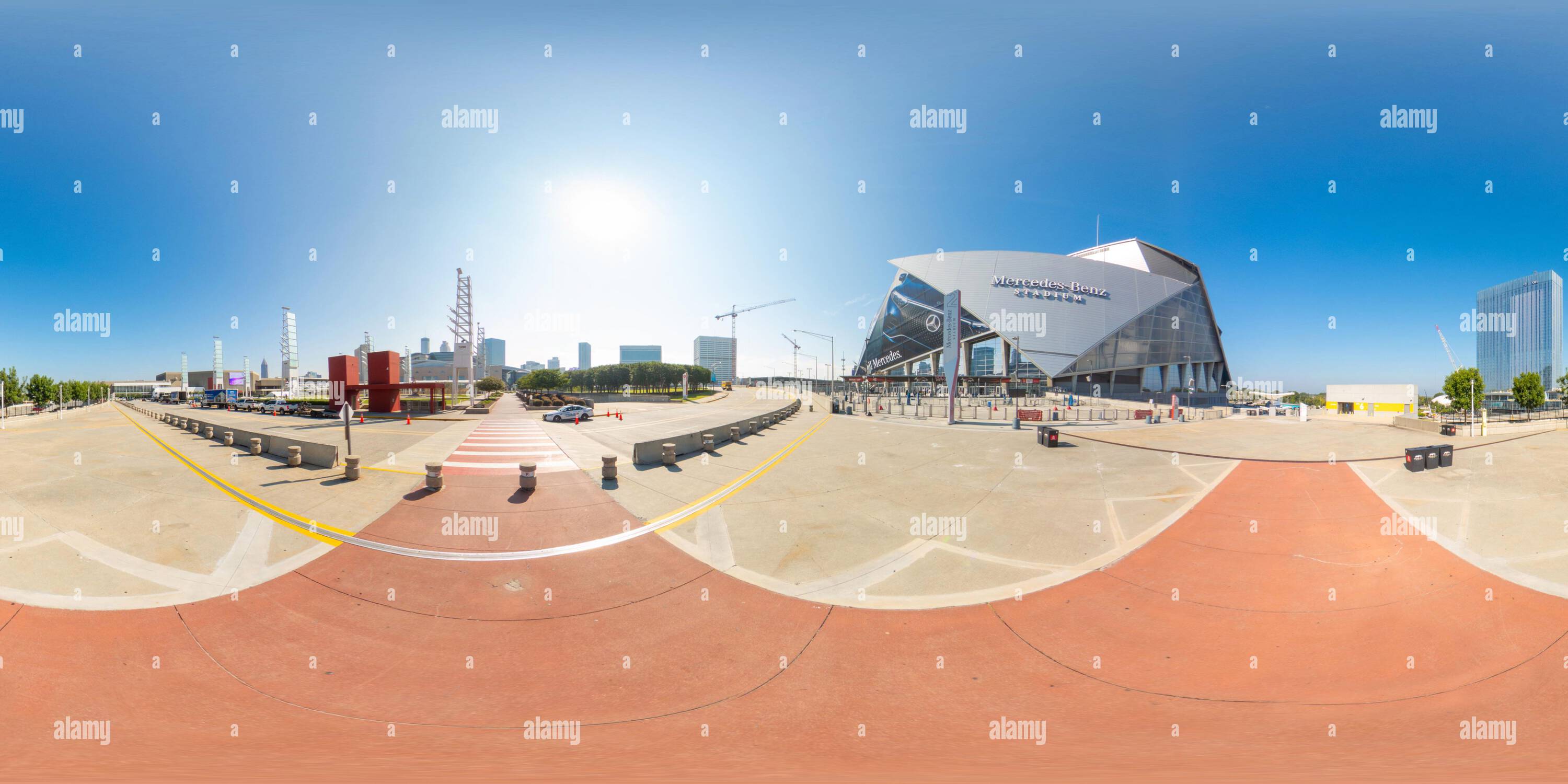 360 Grad Panorama Ansicht von Atlanta, GA, USA - 8. September 2023: 360 Foto Atlanta GA Mercedes Benz Stadium um 2023